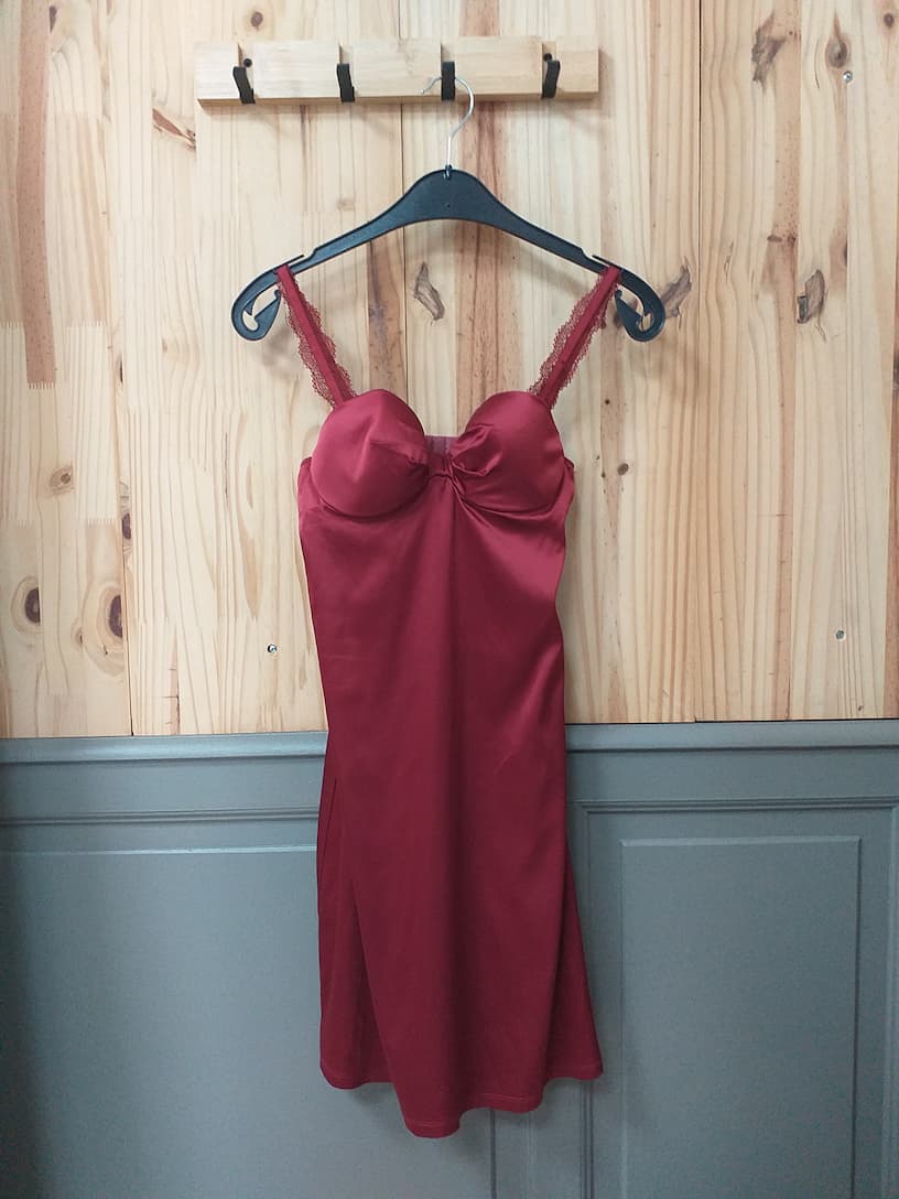 Nuisette Bordeaux Polyester Élasthane Polyamide Femme S | Friperie Vintage Seconde Cool Frip