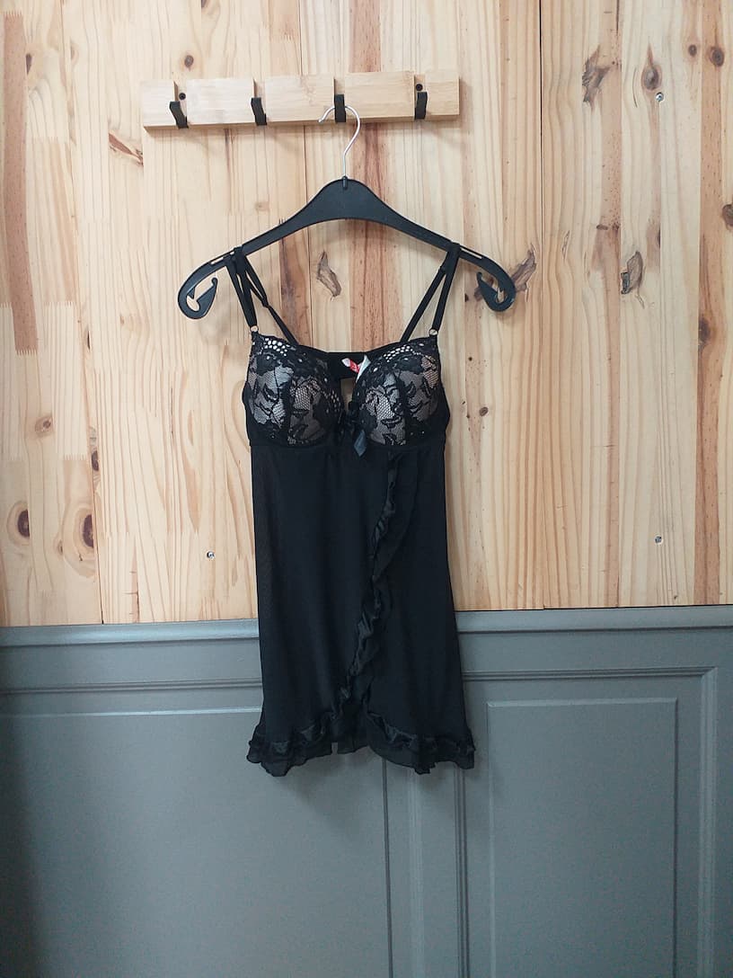 Nuisette Noir Polyamide Élasthane Femme S/M | Friperie Vintage Seconde Cool Frip