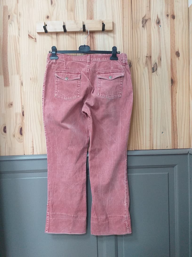 Pantalon Velours Rose XL Femme Active Wear - vue arrière | Friperie Vintage Seconde Cool Frip