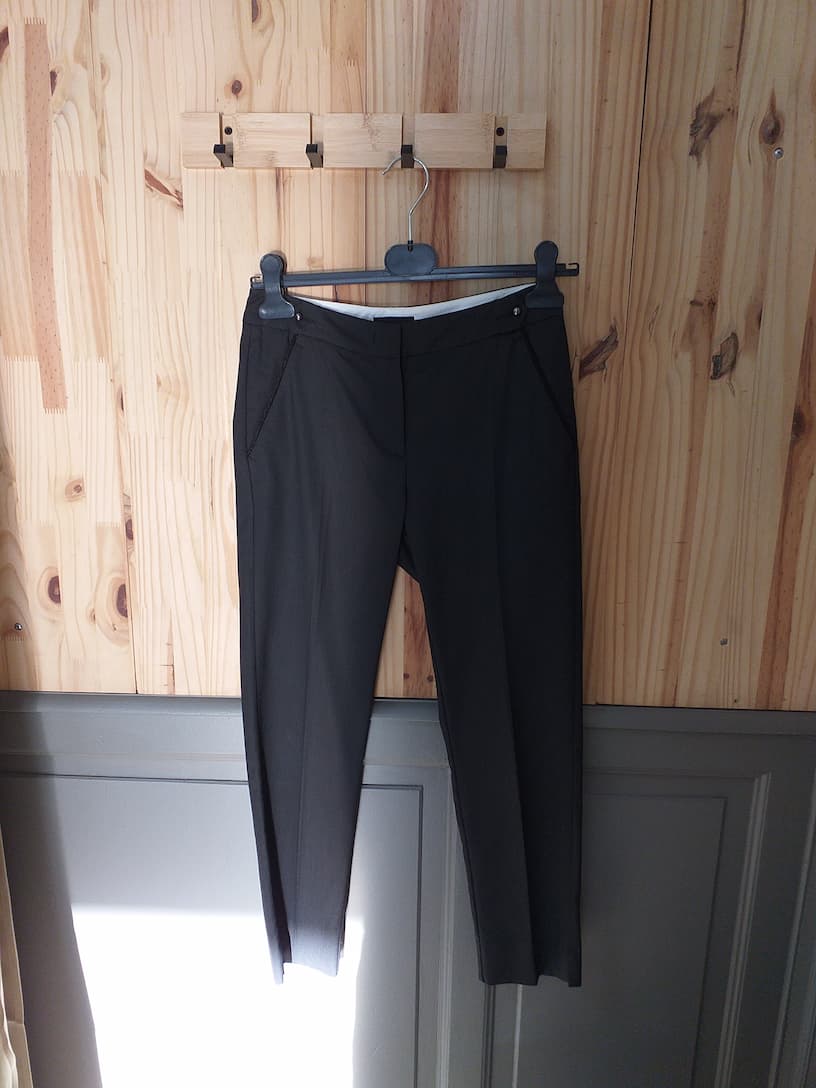 Pantalon Fluide Noir Femme S - vue devant | Friperie Vintage Seconde Cool Frip