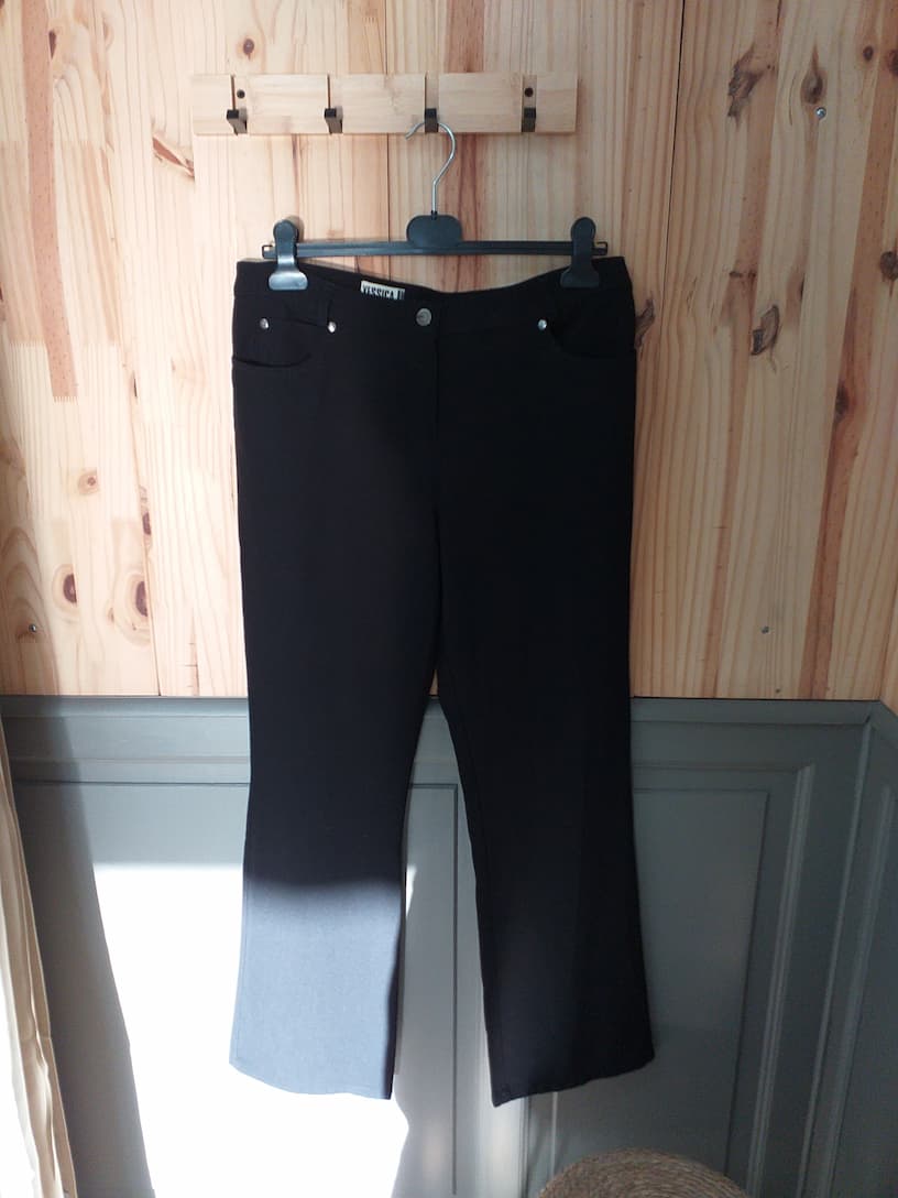 Pantalon Fluide Noir Femme XXL | Friperie Vintage Seconde Cool Frip