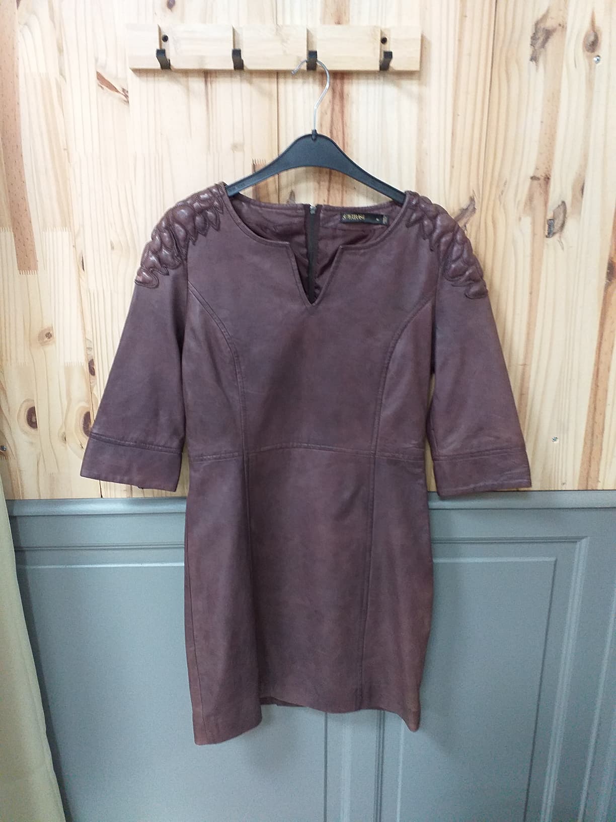 Robe Cuir Violine M Femme - vue devant | Friperie Vintage Seconde Cool Frip