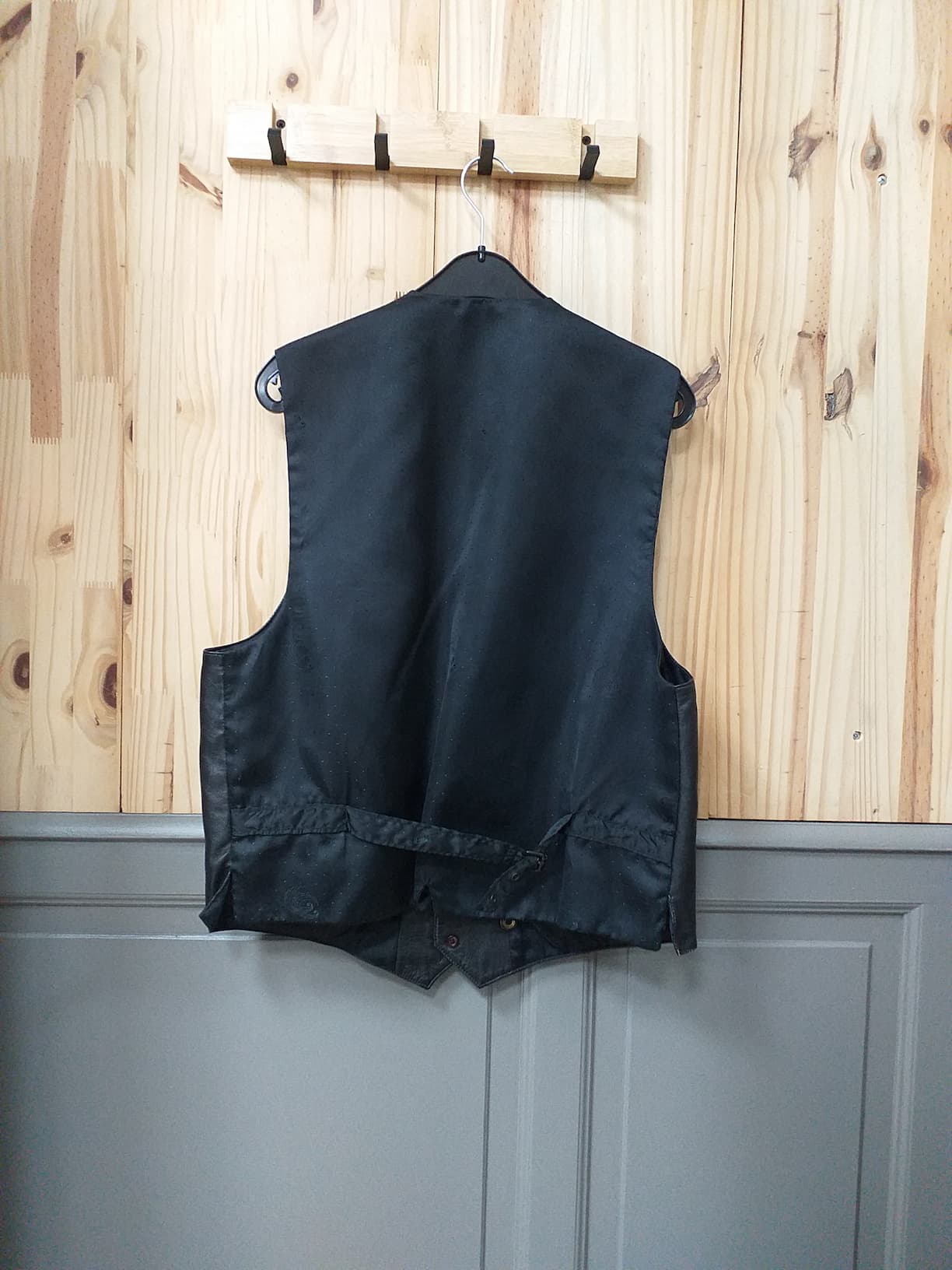 Gilet Cuir Marron L Homme - vue arrière | Friperie Vintage Seconde Cool Frip