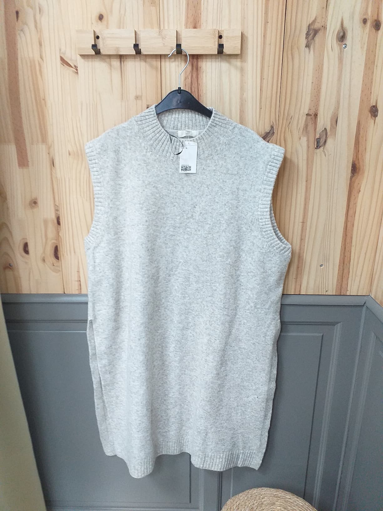 Robe Tricot XL Beige Acrylique Polyester Alpaga Femme H&M | Friperie Vintage Seconde Cool Frip