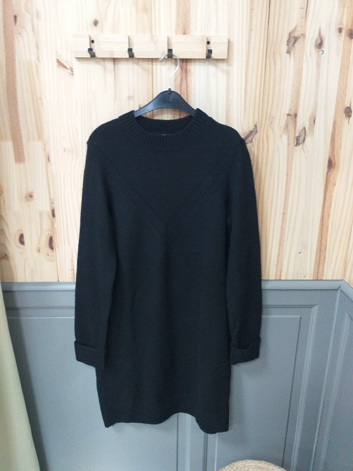 Robe Tricot L Noir Acrylique Polyester Laine Femme Pimkie | Friperie Vintage Seconde Cool Frip