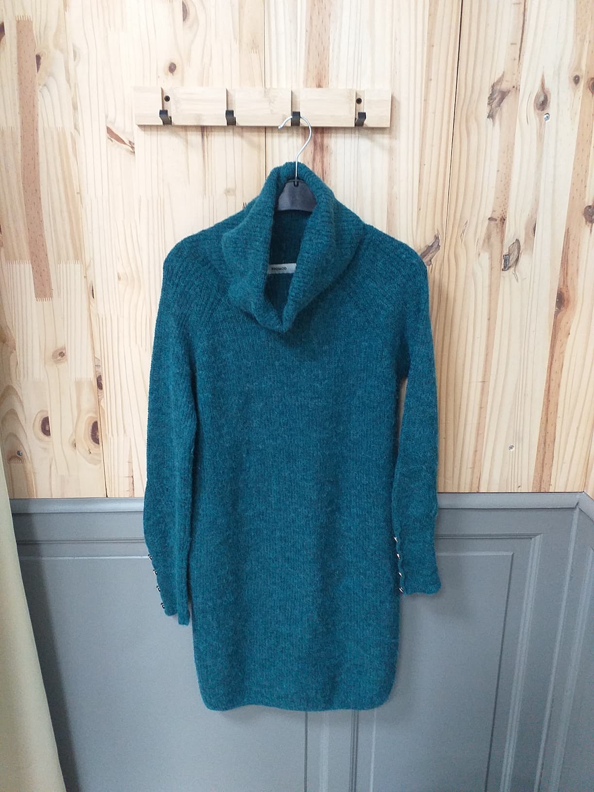 Robe Tricot XS Vert Acrylique Polyester Polyamide Femme Promod | Friperie Vintage Seconde Cool Frip