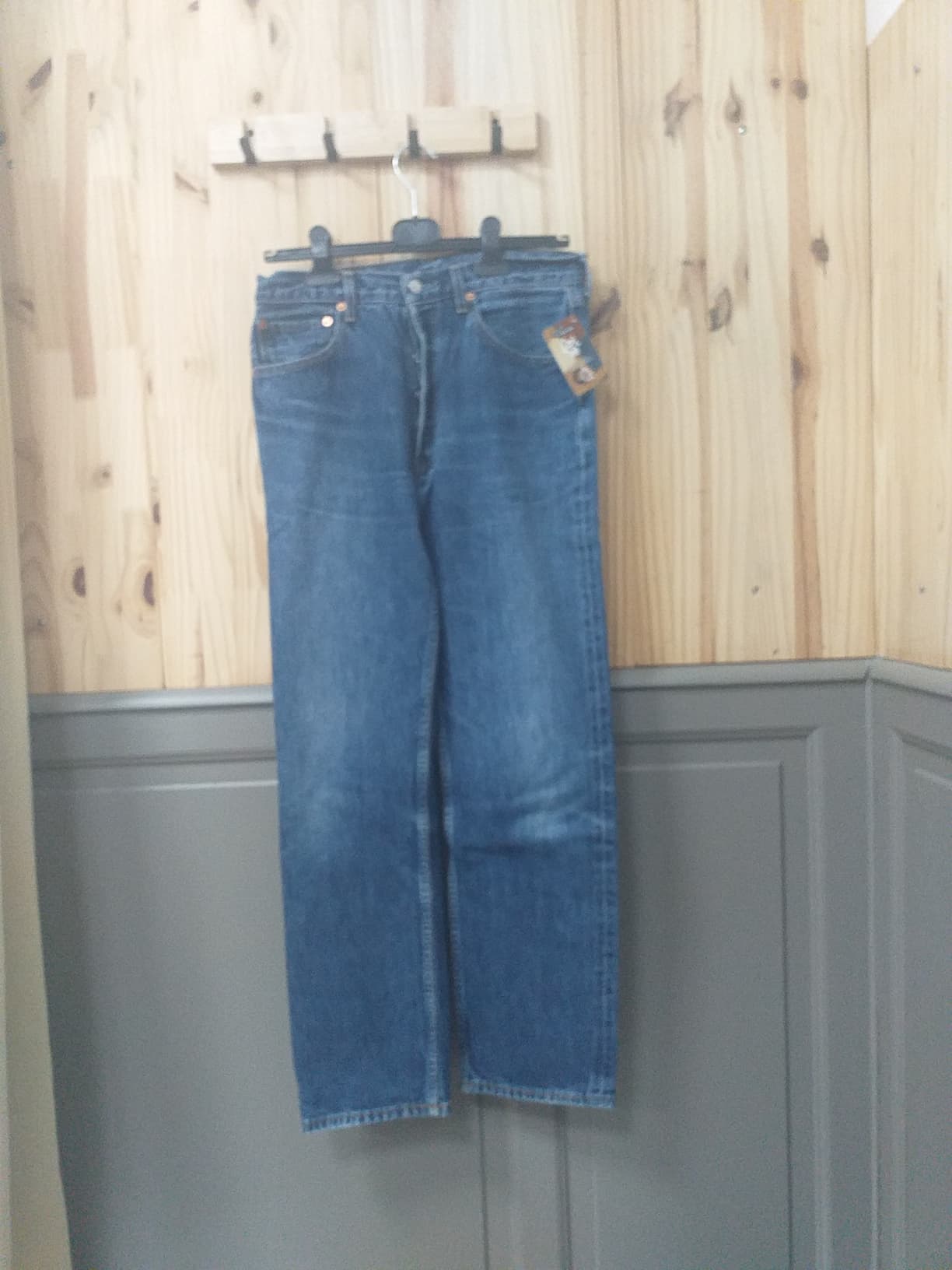 Jean W33-L32 Bleu Coton Unisexe Levi's - vue devant| Friperie Vintage Seconde Cool Frip