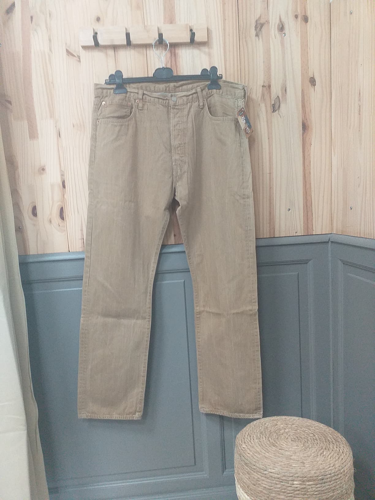 Jean W40-L34 Marron Coton Unisexe Levi's - vue devant | Friperie Vintage Seconde Cool Frip