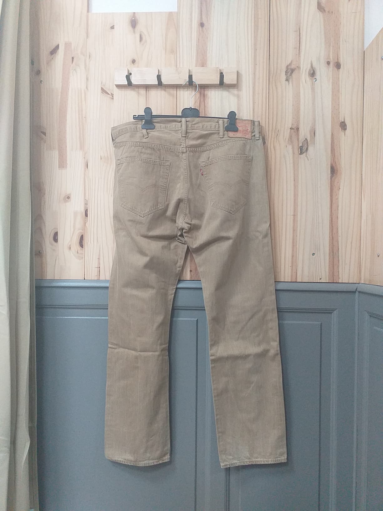Jean W40-L34 Marron Coton Unisexe Levi's - vue arrière | Friperie Vintage Seconde Cool Frip