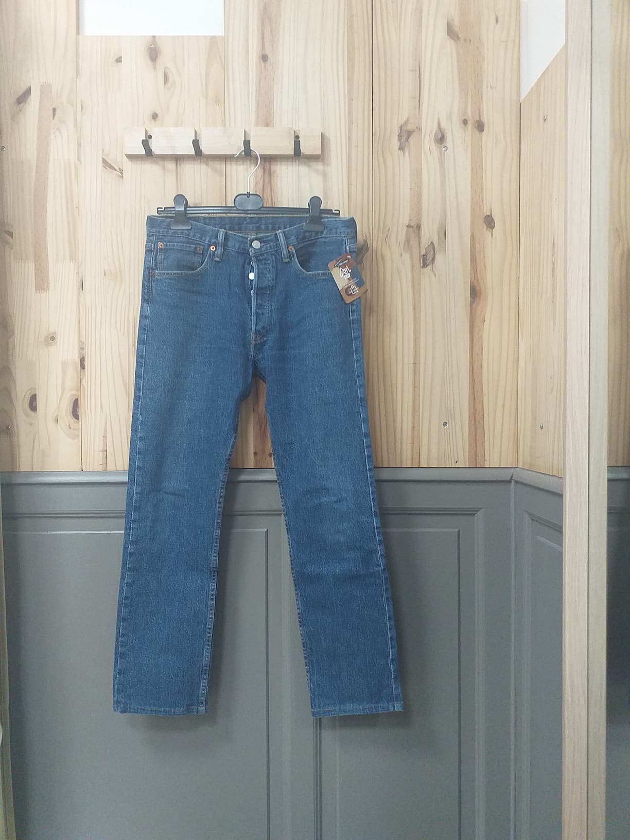 Jean W32-L32 Bleu Coton Unisexe Levi's - vue devant | Friperie Vintage Seconde Cool Frip