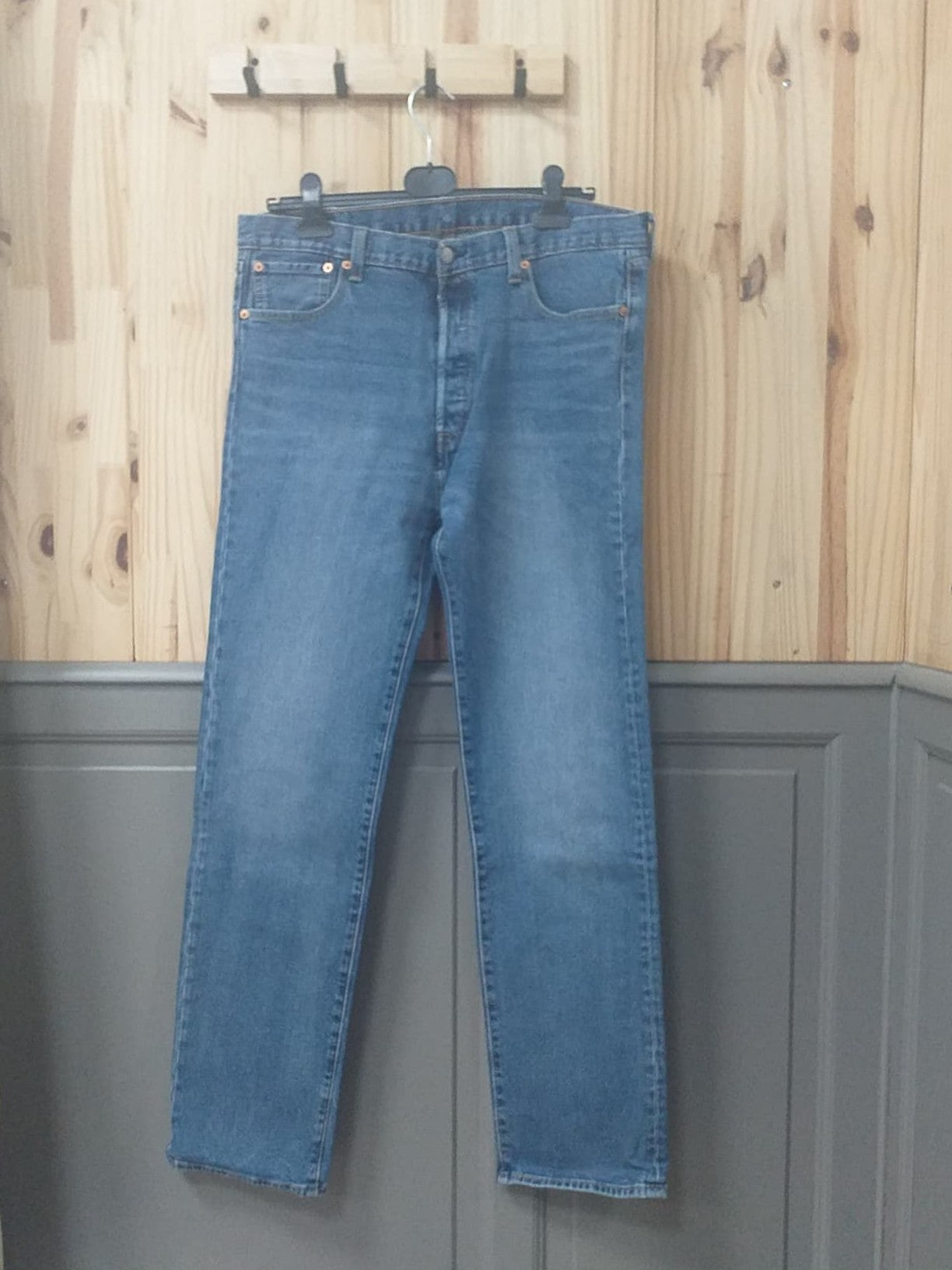 Jean W36-L34 Bleu Coton Unisexe Levi's - vue devant | Friperie Vintage Seconde Cool Frip