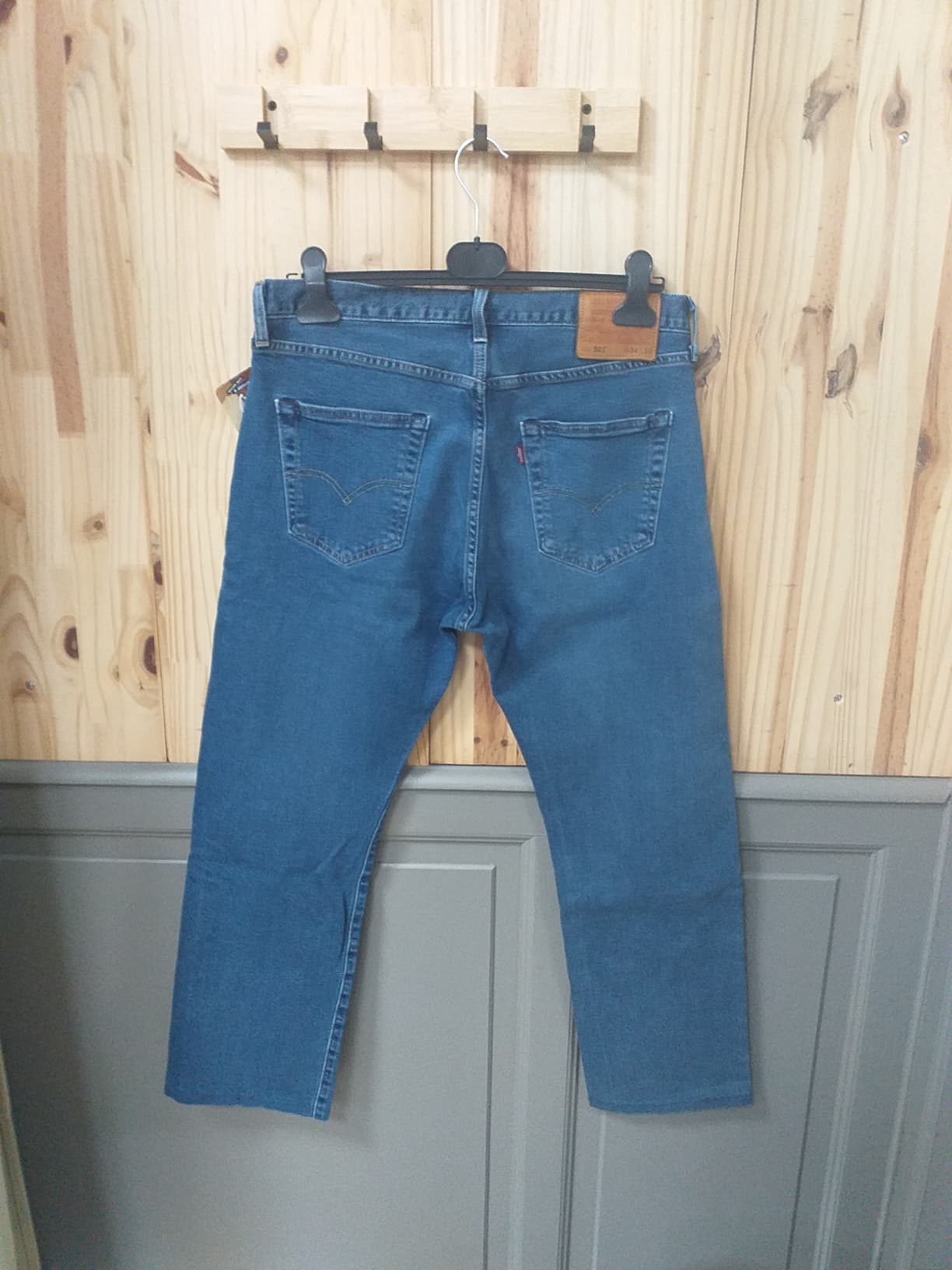 Jean W34-L Raccourci Bleu Coton Unisexe Levi's - vue arrière | Friperie Vintage Seconde Cool Frip