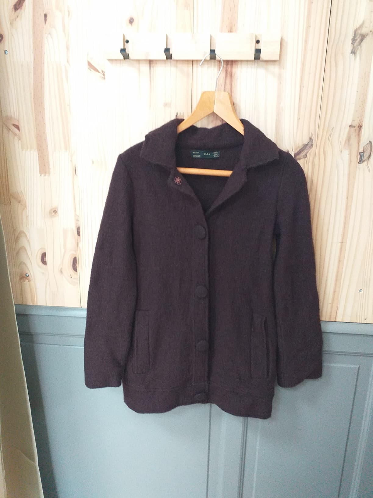 Manteau Laine Marron Laine Femme S | Friperie Vintage Seconde Cool Frip