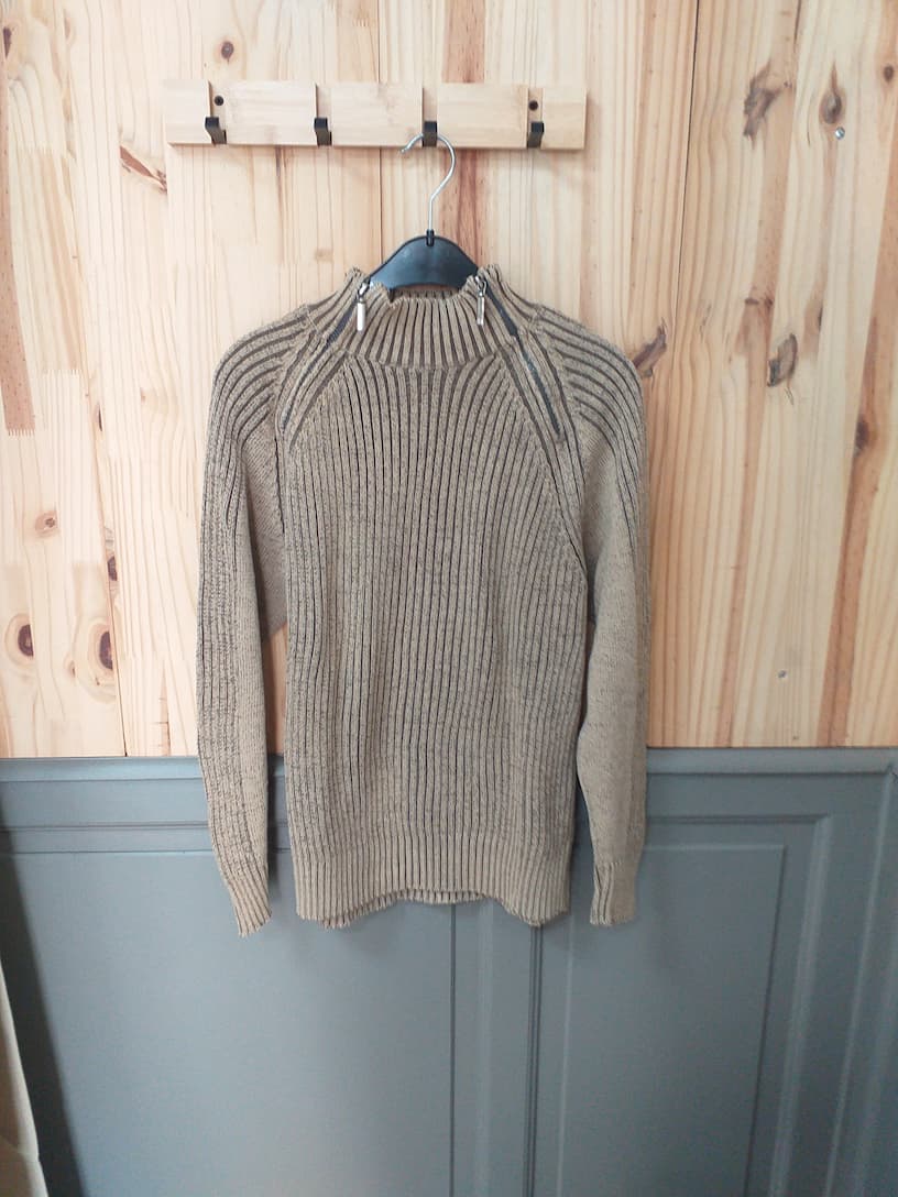 Pull Y2K Beige Coton L East Pole | Cool Frip