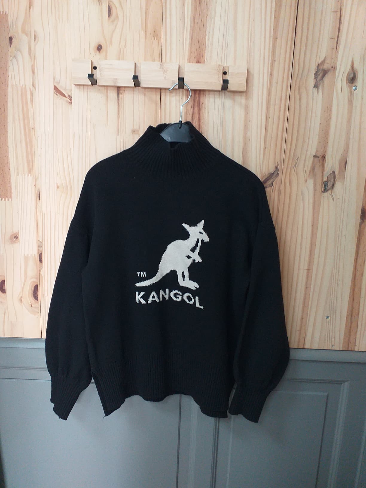 Pull Y2K Noir Polyester Acrylique XS Kangol | Cool Frip