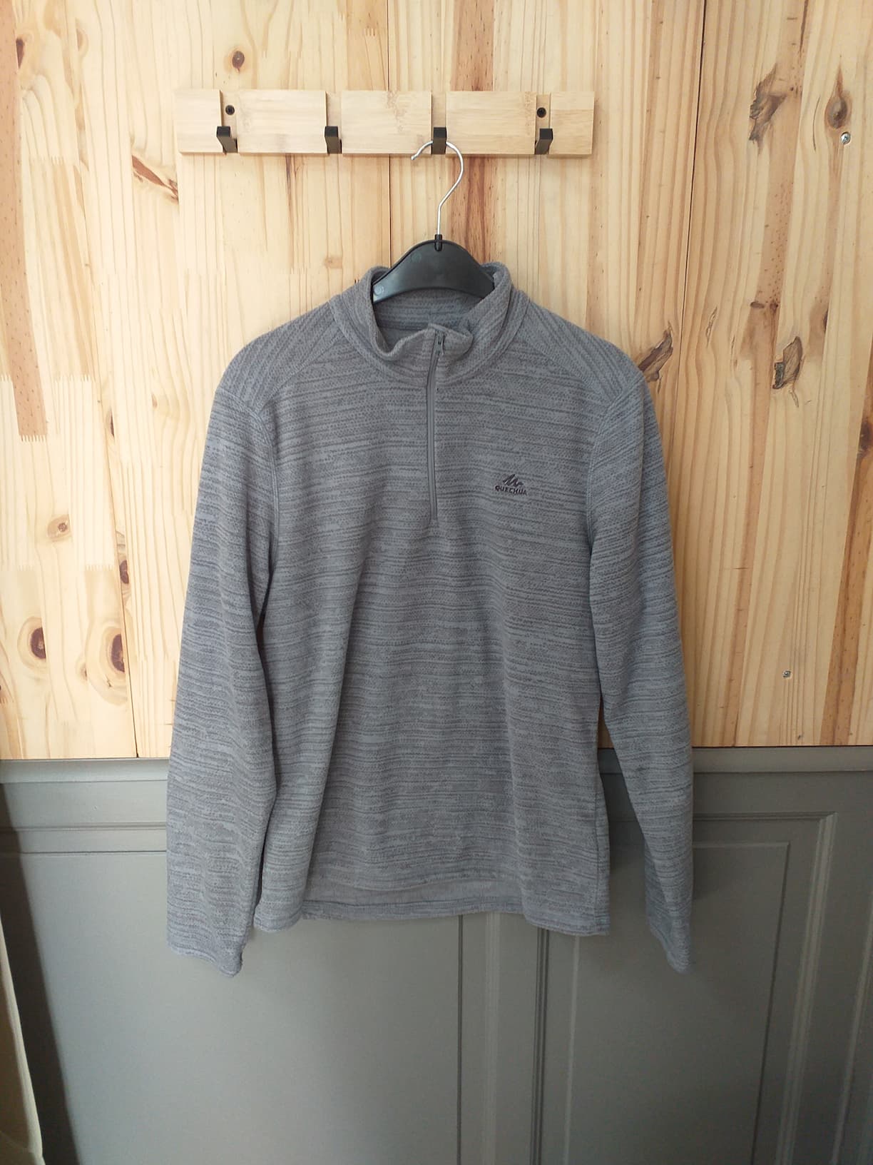 Polaire Gris Polyester Homme S/M | Friperie Vintage Seconde Cool Frip