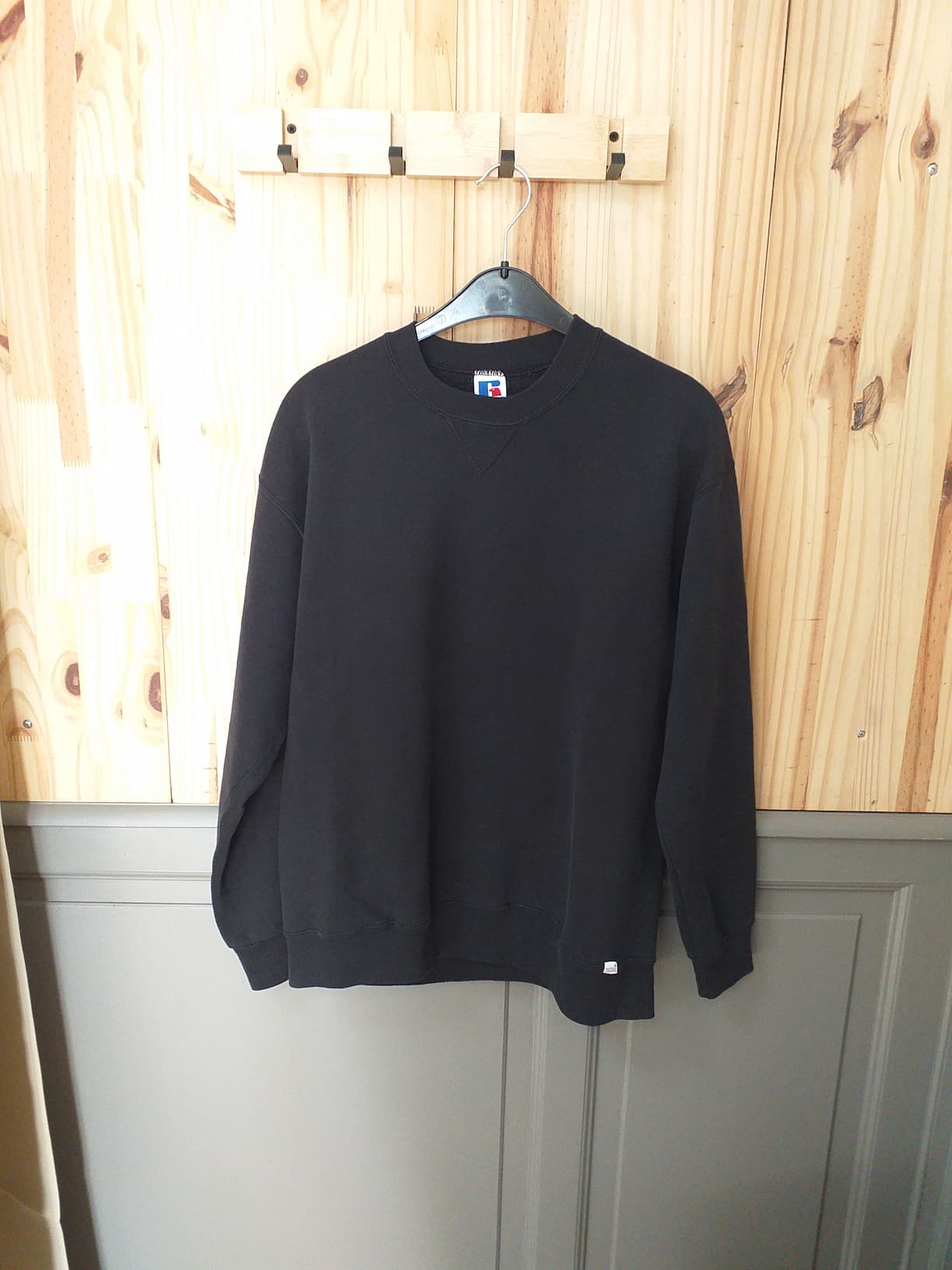 Sweat Noir Coton Polyester Homme XL | Friperie Vintage Seconde Cool Frip