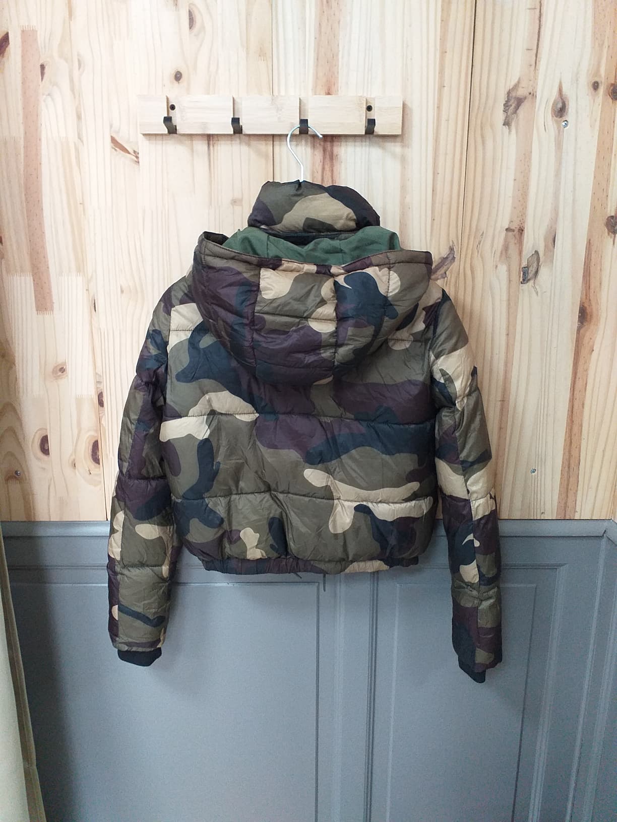 Doudoune Camouflage Polyester Femme M - vue arrière | Friperie Vintage Seconde Cool Frip