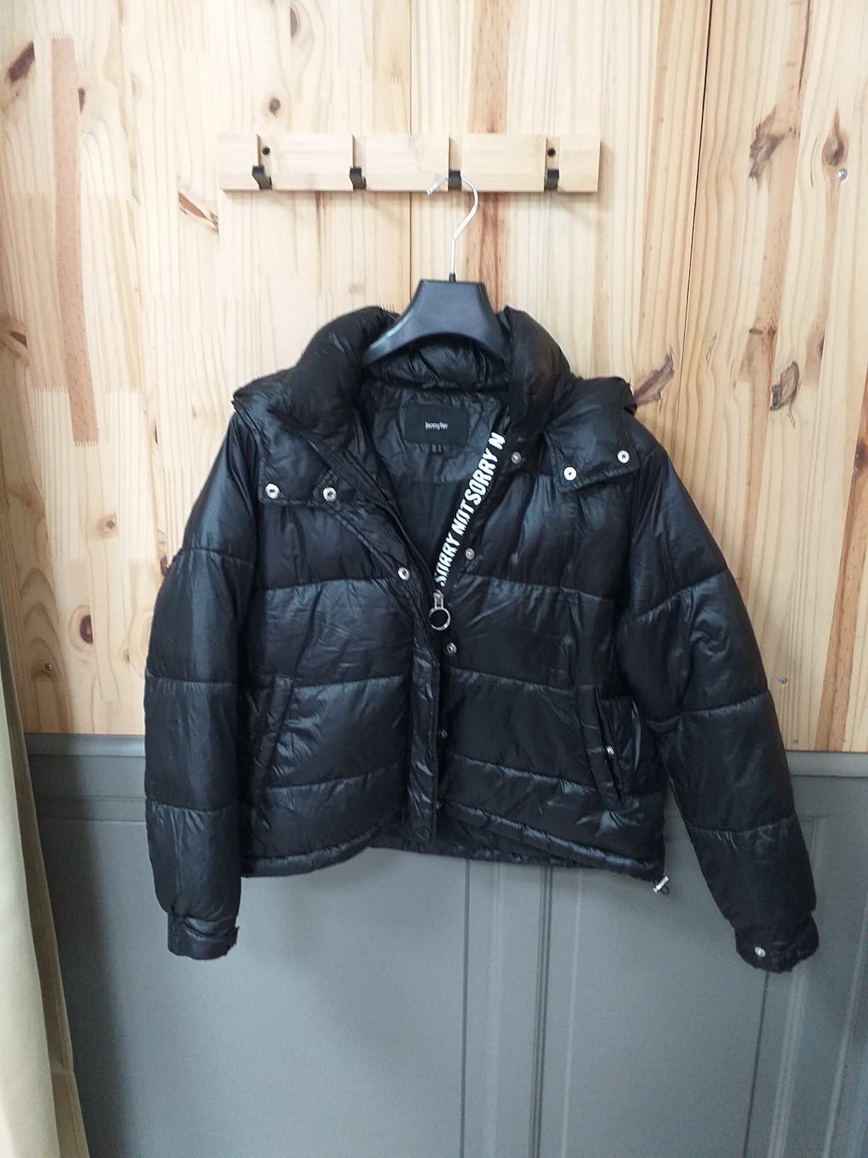 Doudoune Noir Polyester Femme S - vue devant | Friperie Vintage Seconde Cool Frip