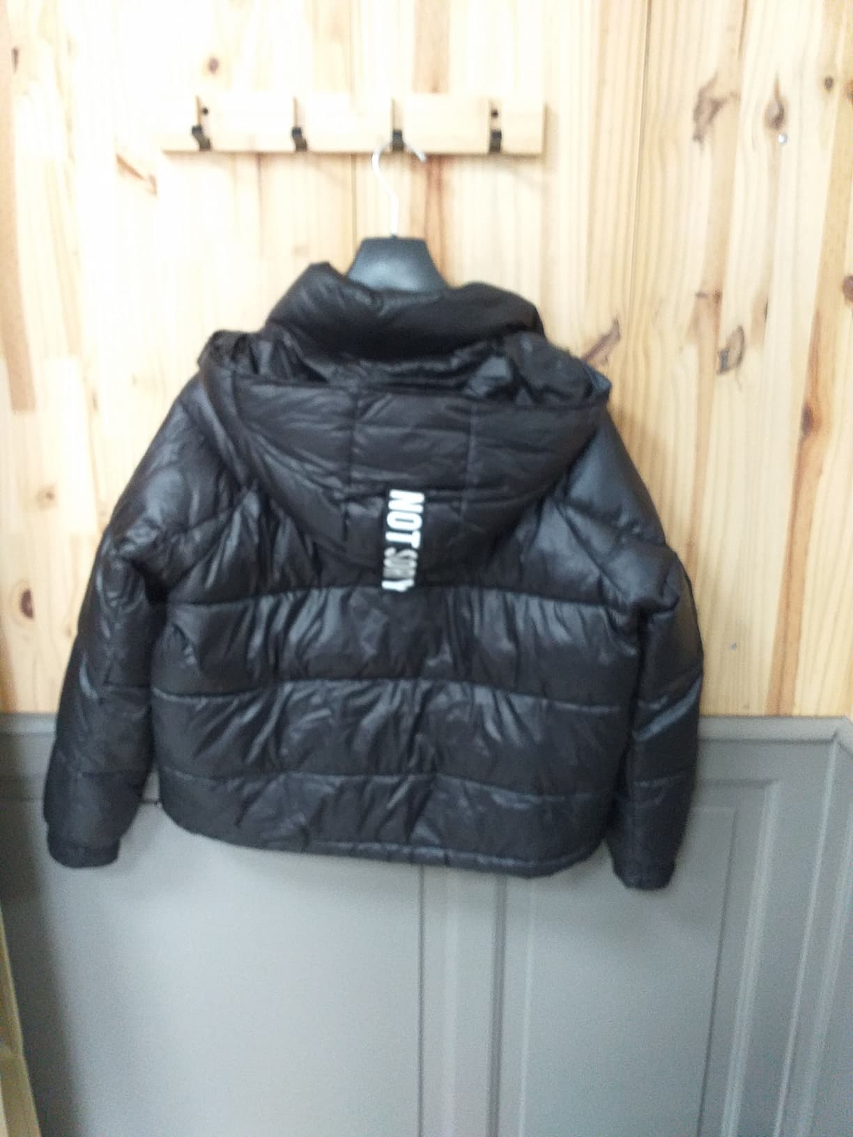 Doudoune Noir Polyester Femme S - vue arrière | Friperie Vintage Seconde Cool Frip