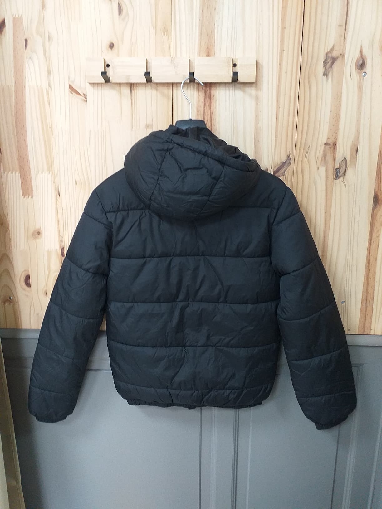 Doudoune Noir Polyester Femme XS - vue arrière | Friperie Vintage Seconde Cool Frip