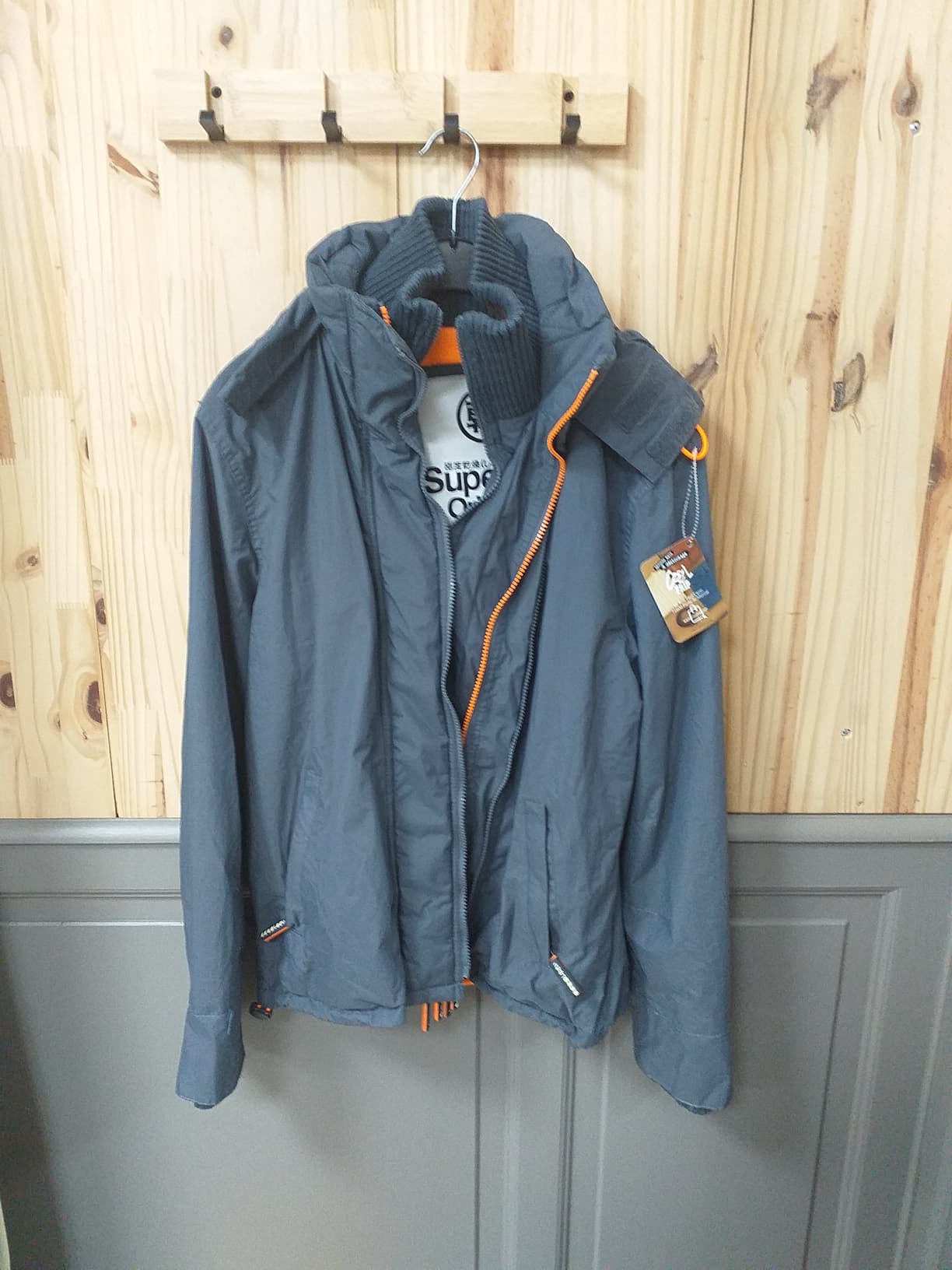 Blouson Gris Polyester Homme XS - vue devant | Friperie Vintage Seconde Cool Frip