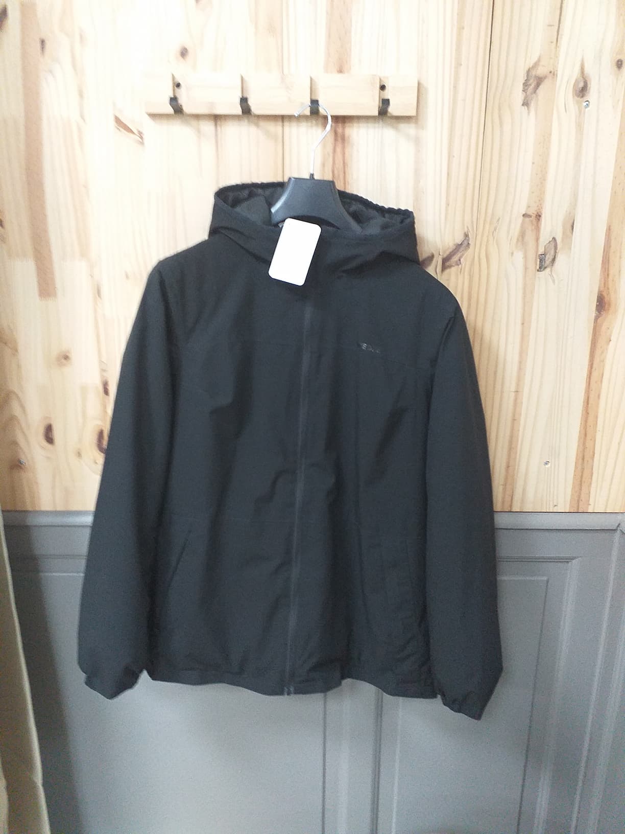 Manteau Noir Polyester Homme L | Friperie Vintage Seconde Cool Frip