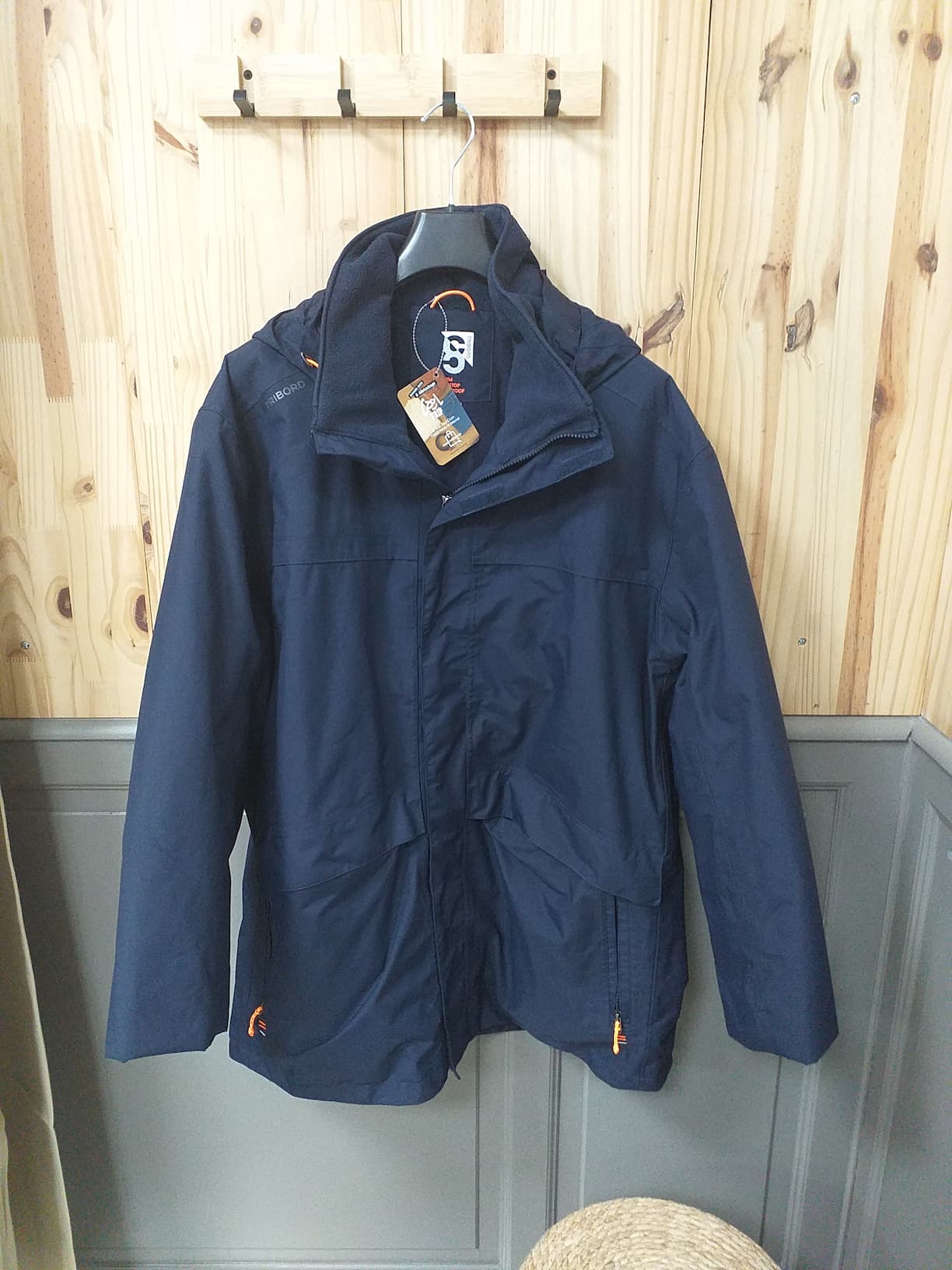 Manteau Bleu Marine Polyester Homme 3XL | Friperie Vintage Seconde Cool Frip