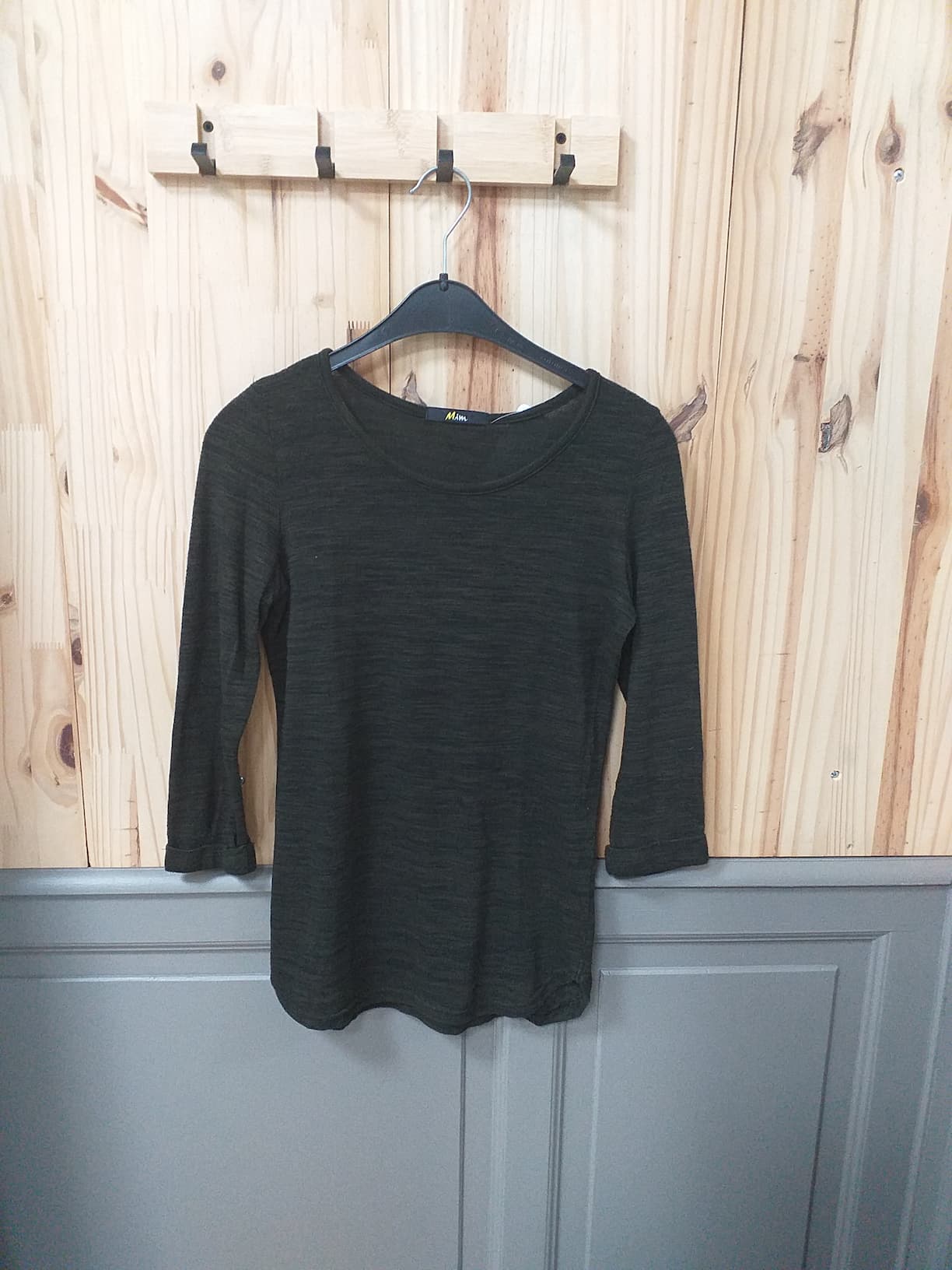 Pull Gris Foncé Viscose Polyester Femme S | Friperie Vintage Seconde Cool Frip