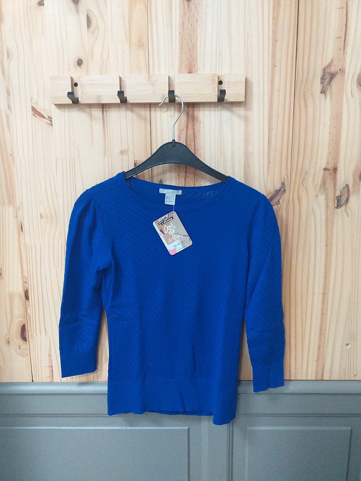 Pull Bleu Roi Maille Femme M | Friperie Vintage Seconde Cool Frip