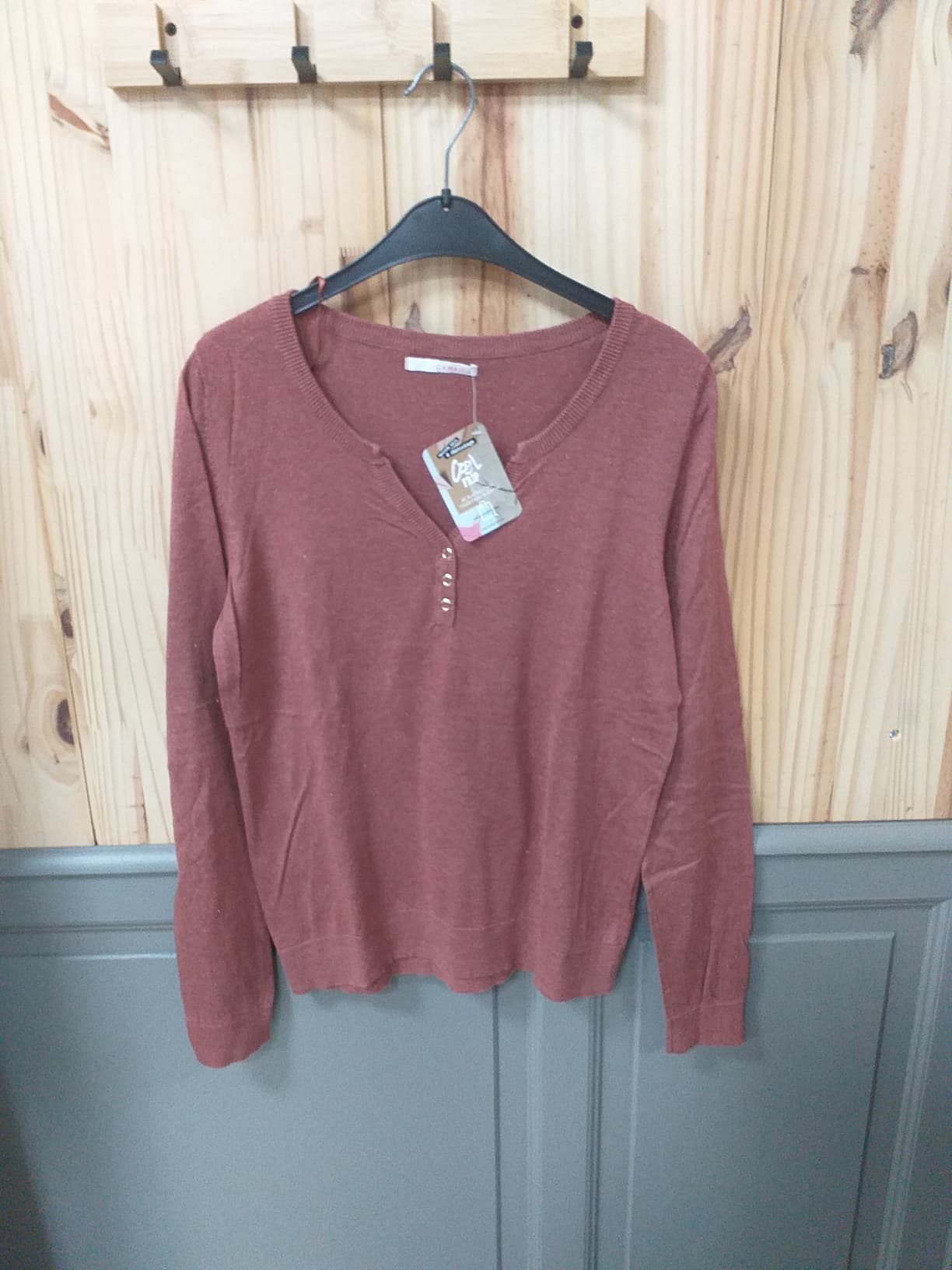 Pull Rouille Femme M | Friperie Vintage Seconde Cool Frip