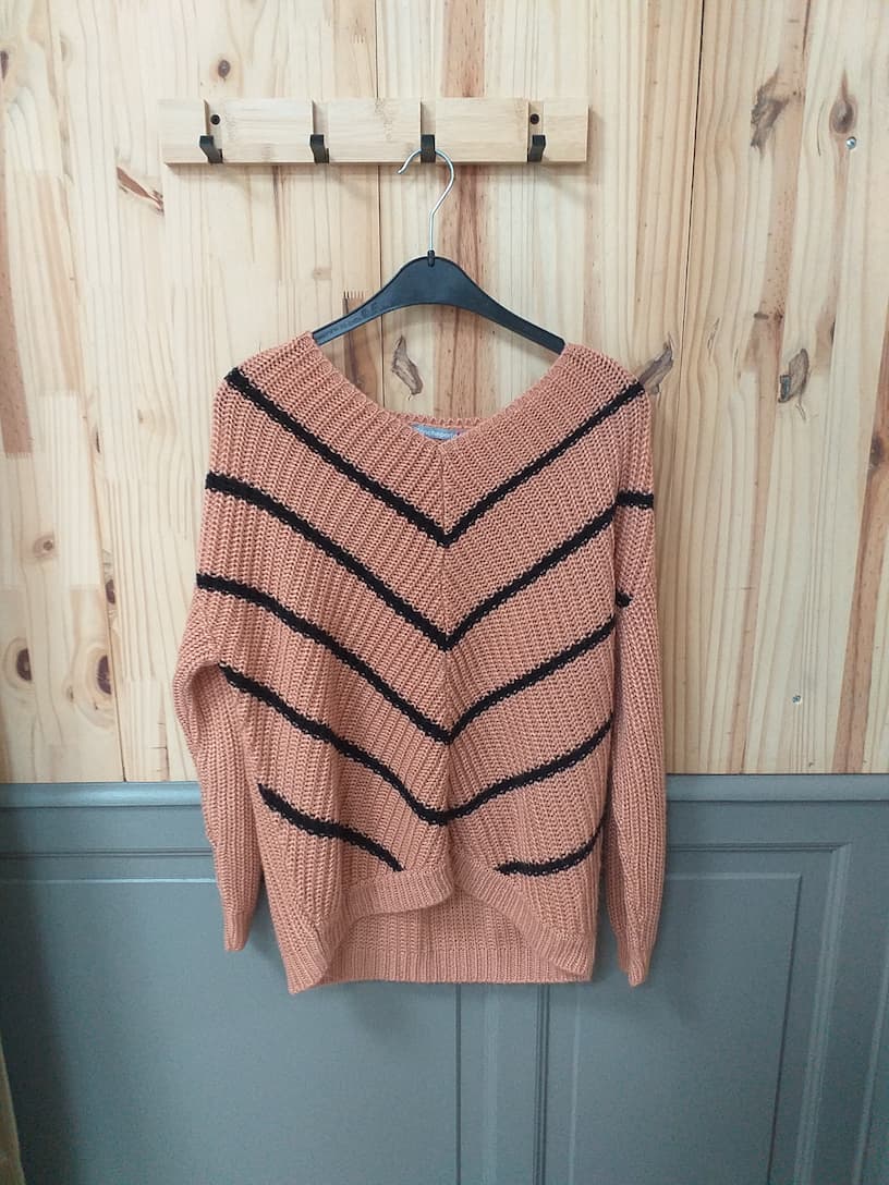 Pull Blanc Cassé Maille Femme L | Friperie Vintage Seconde Cool Frip