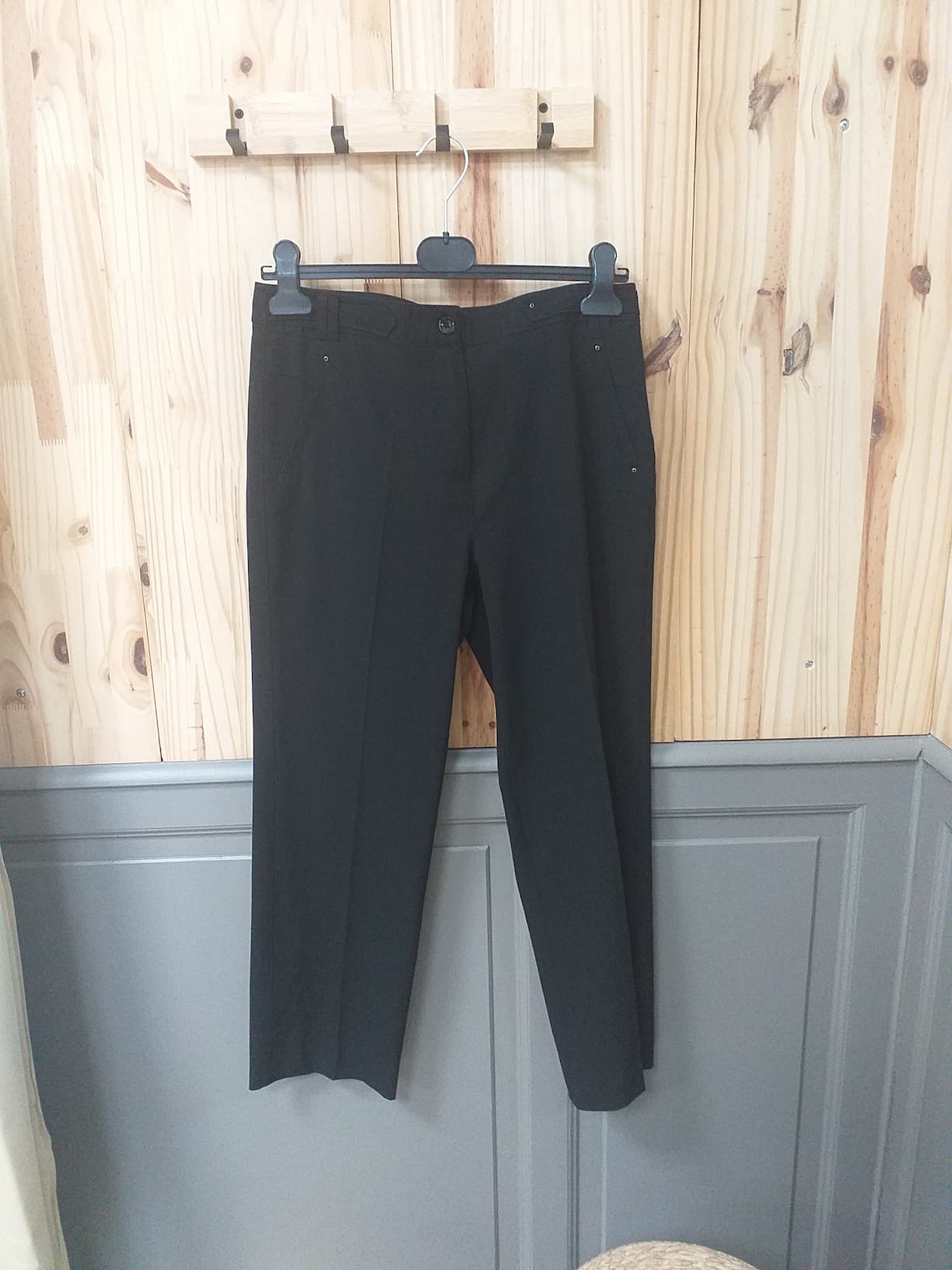 Pantalon Noir Femme L | Friperie Vintage Seconde Cool Frip