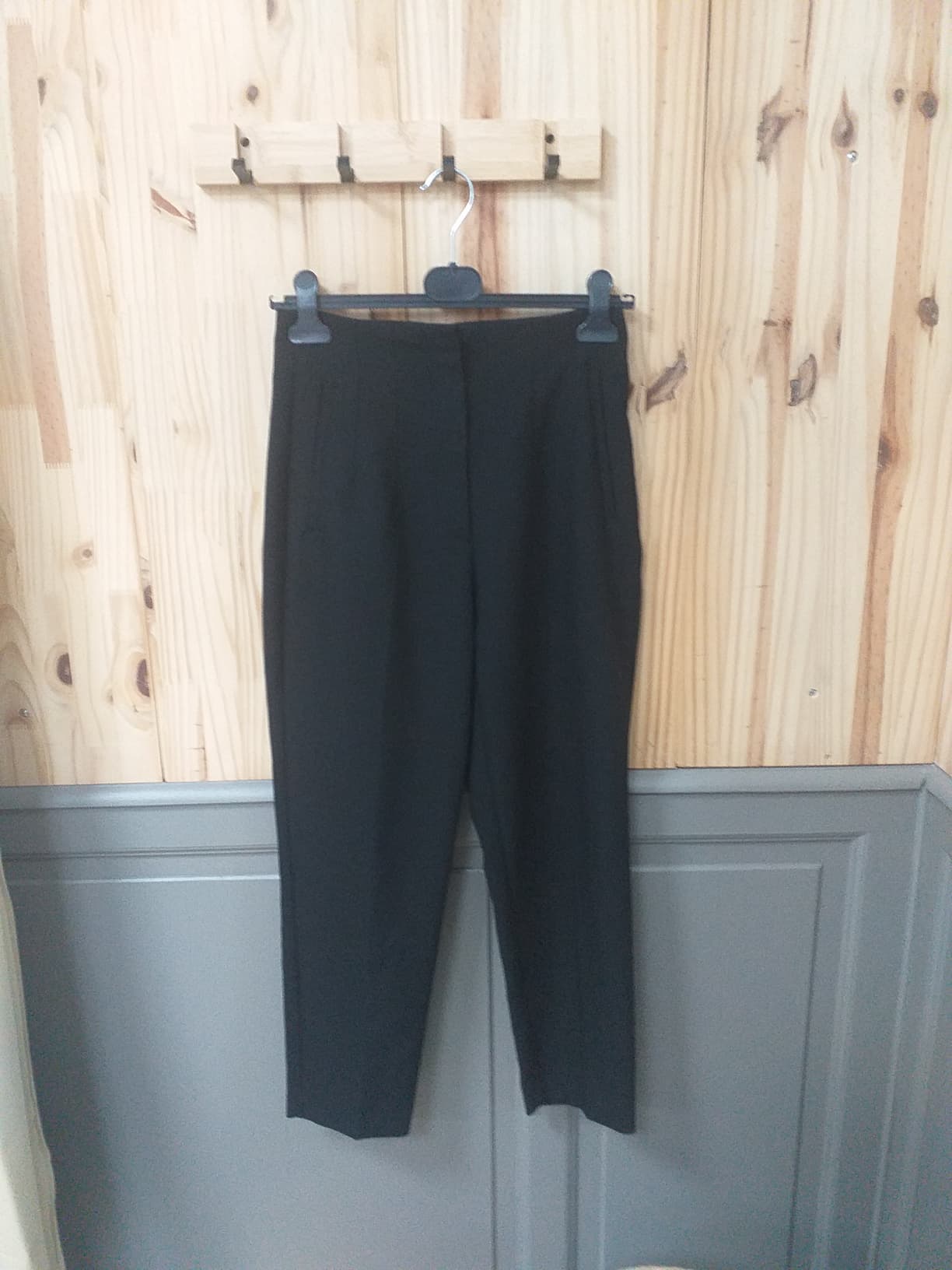 Pantalon Noir Polyester Viscose Élasthanne Femme S | Friperie Vintage Seconde Cool Frip