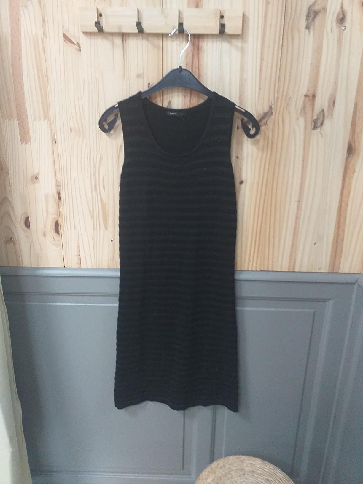 Robe Tricot Noir Femme L | Friperie Vintage Seconde Cool Frip