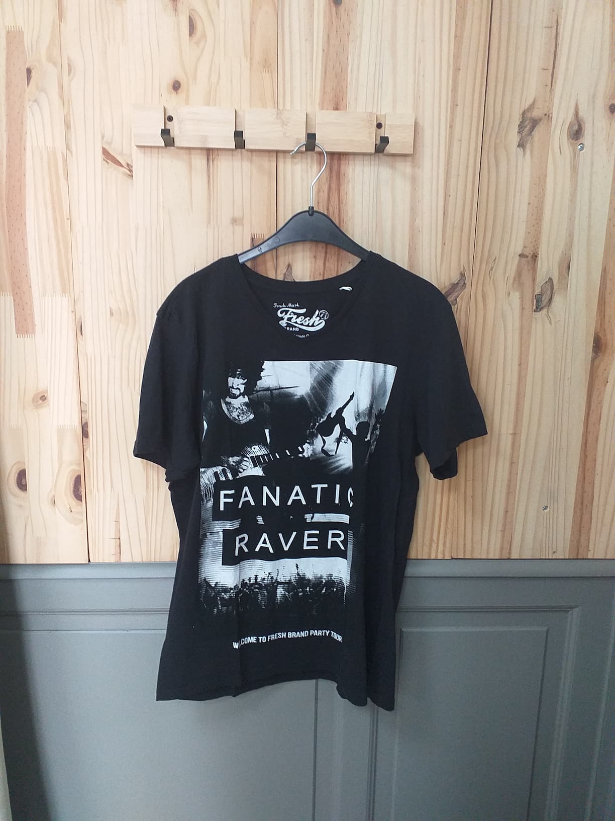 T-shirt Noir Coton Homme XL - The Fresh Brand | Friperie Vintage Seconde Cool Frip