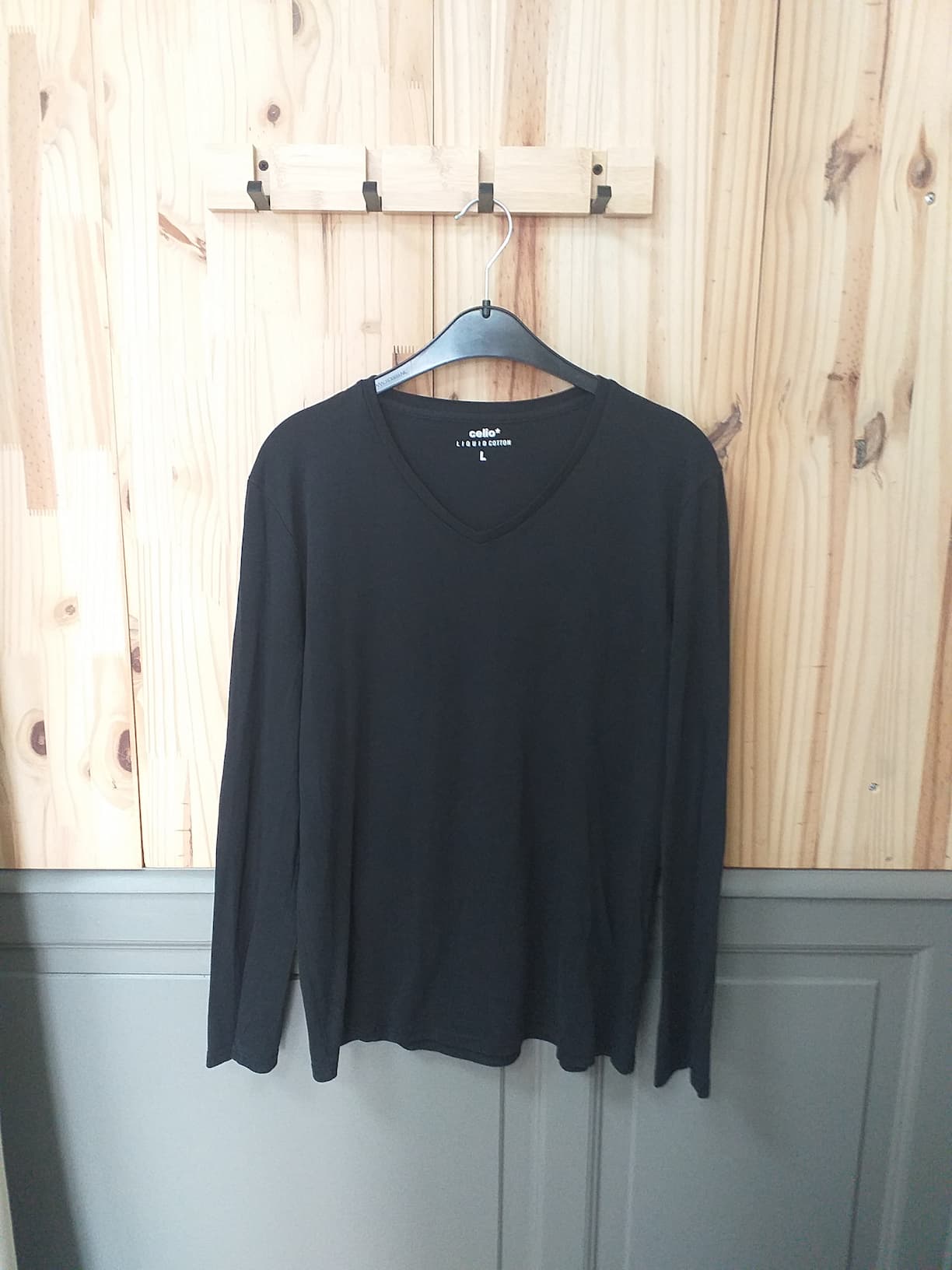 T-shirt Noir Coton Homme L - Celio | Friperie Vintage Seconde Cool Frip