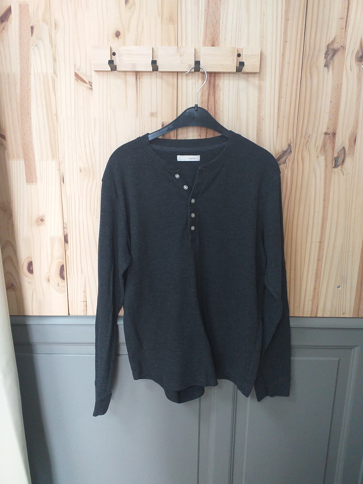 T-shirt Noir Coton Homme L - Celio | Friperie Vintage Seconde Cool Frip