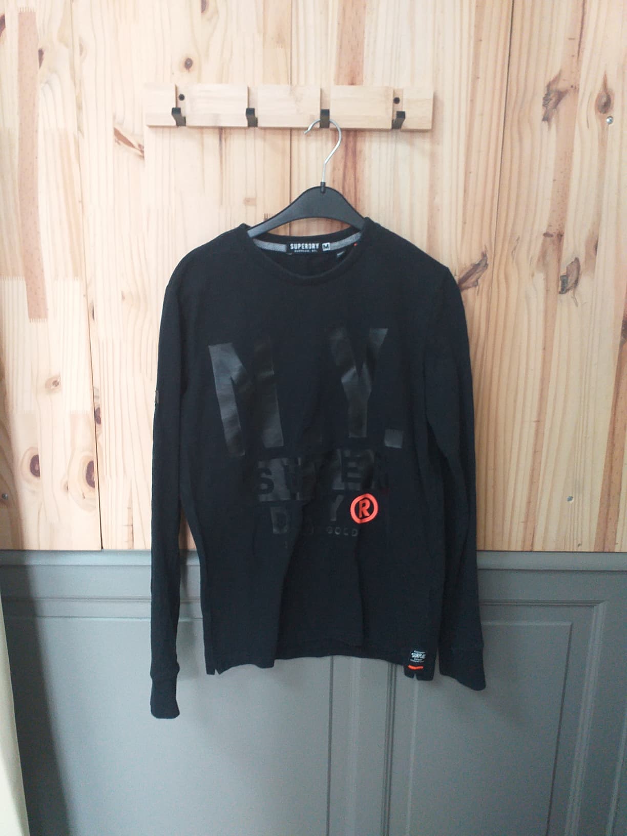 T-shirt Noir Coton Homme M - Superdry | Friperie Vintage Seconde Cool Frip
