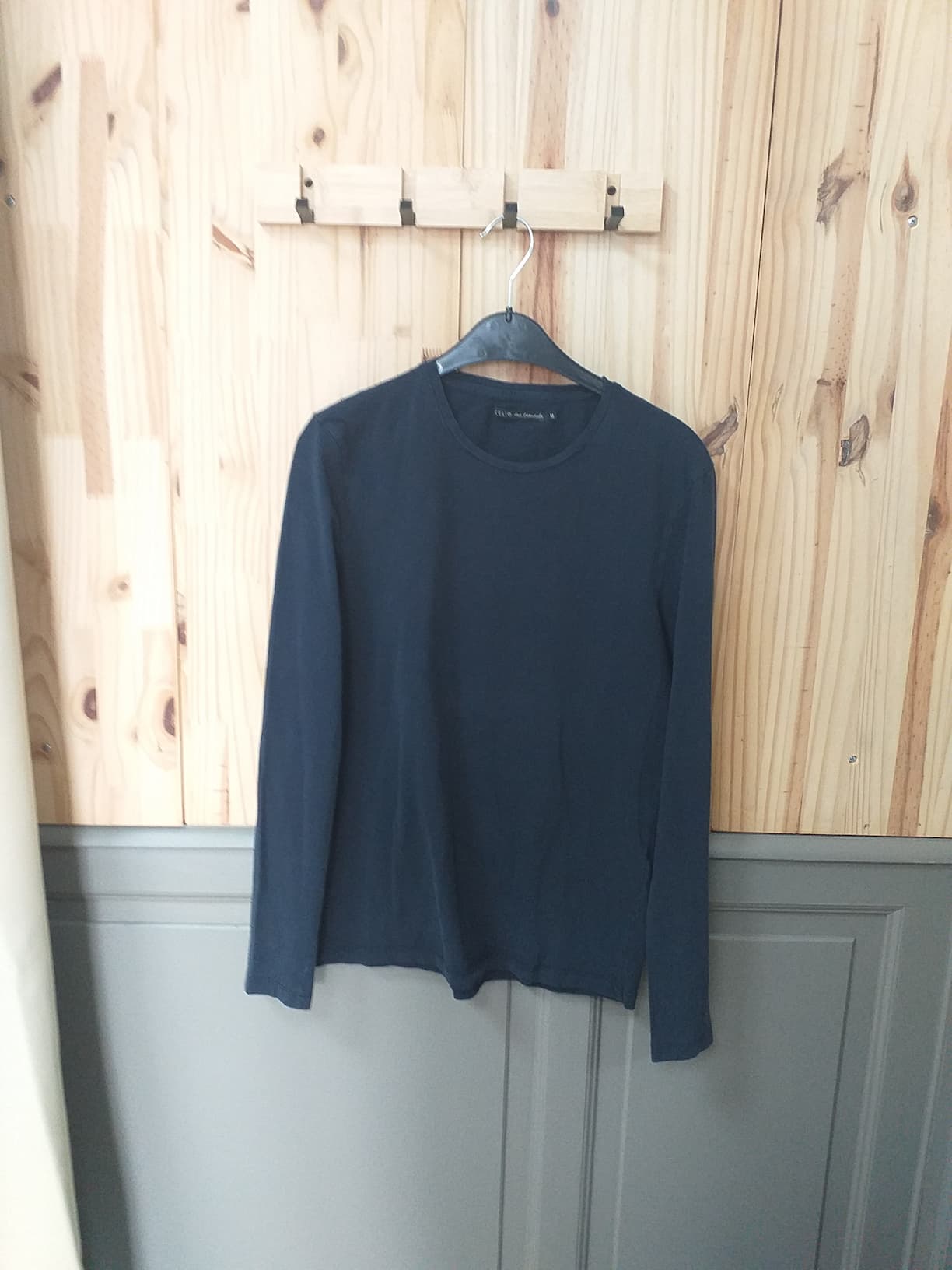 T-shirt Bleu Foncé Coton Élasthanne Homme M - Celio | Friperie Vintage Seconde Cool Frip