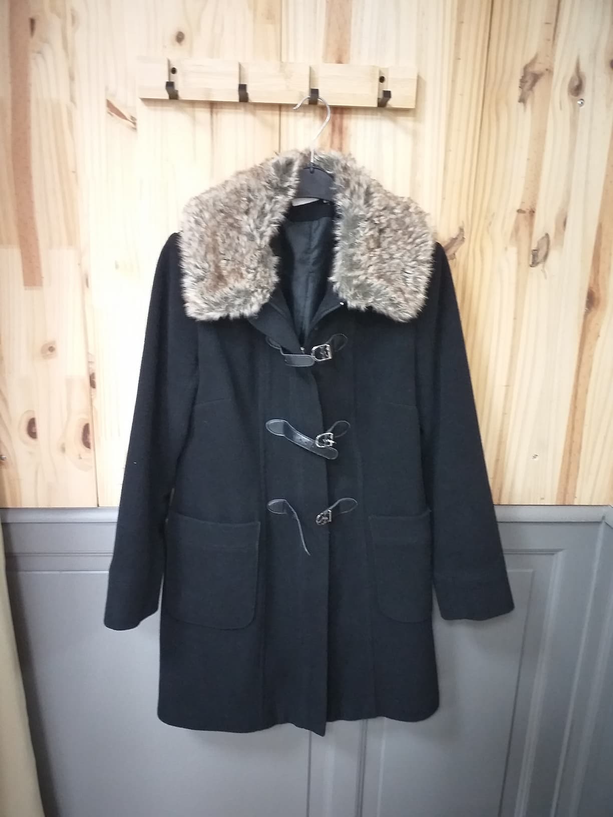 Manteau Noir Laine Femme S | Friperie Vintage Seconde Cool Frip