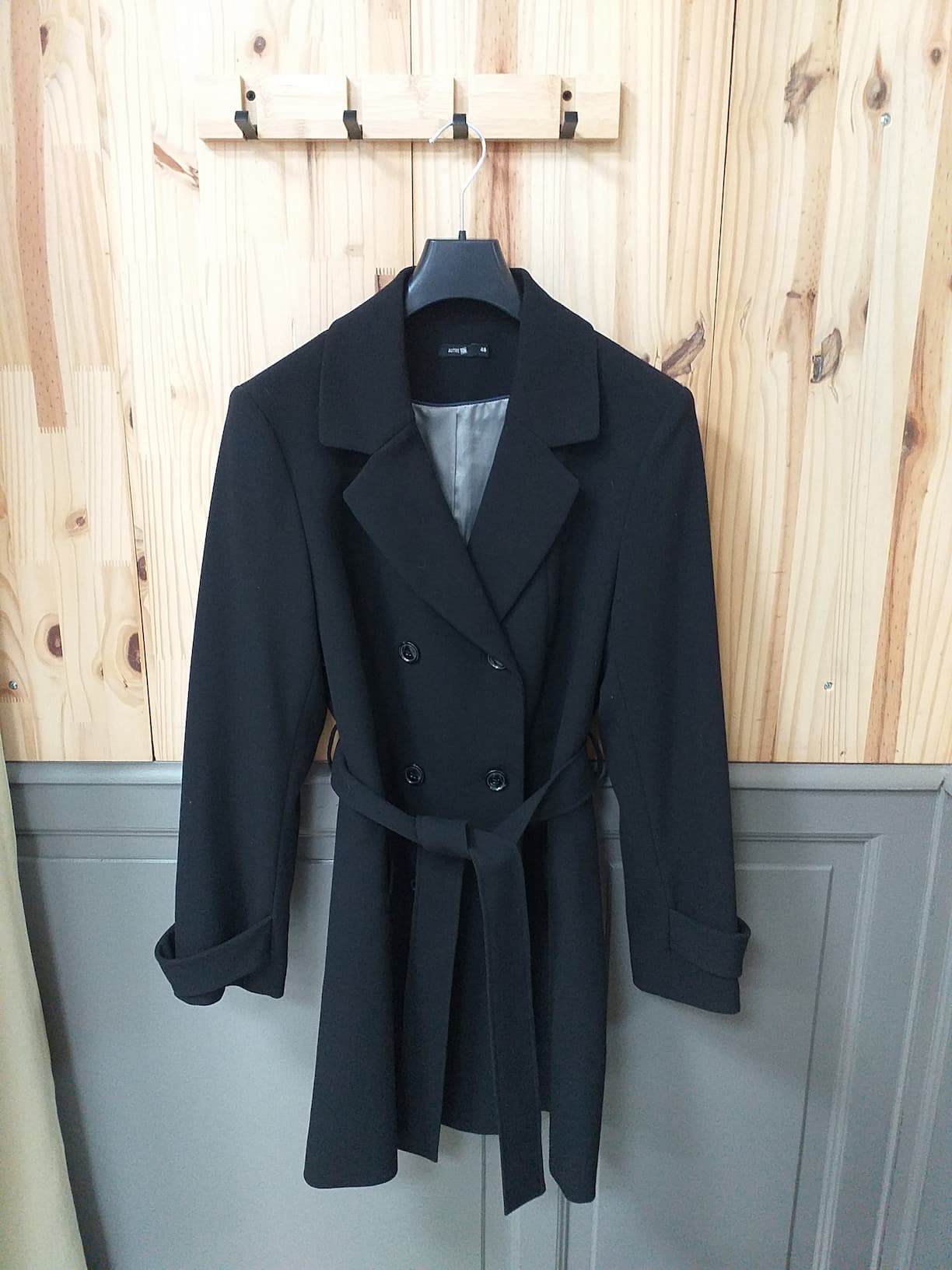 Manteau oversize Noir Polyester Femme XXXL | Friperie Vintage Seconde Cool Frip