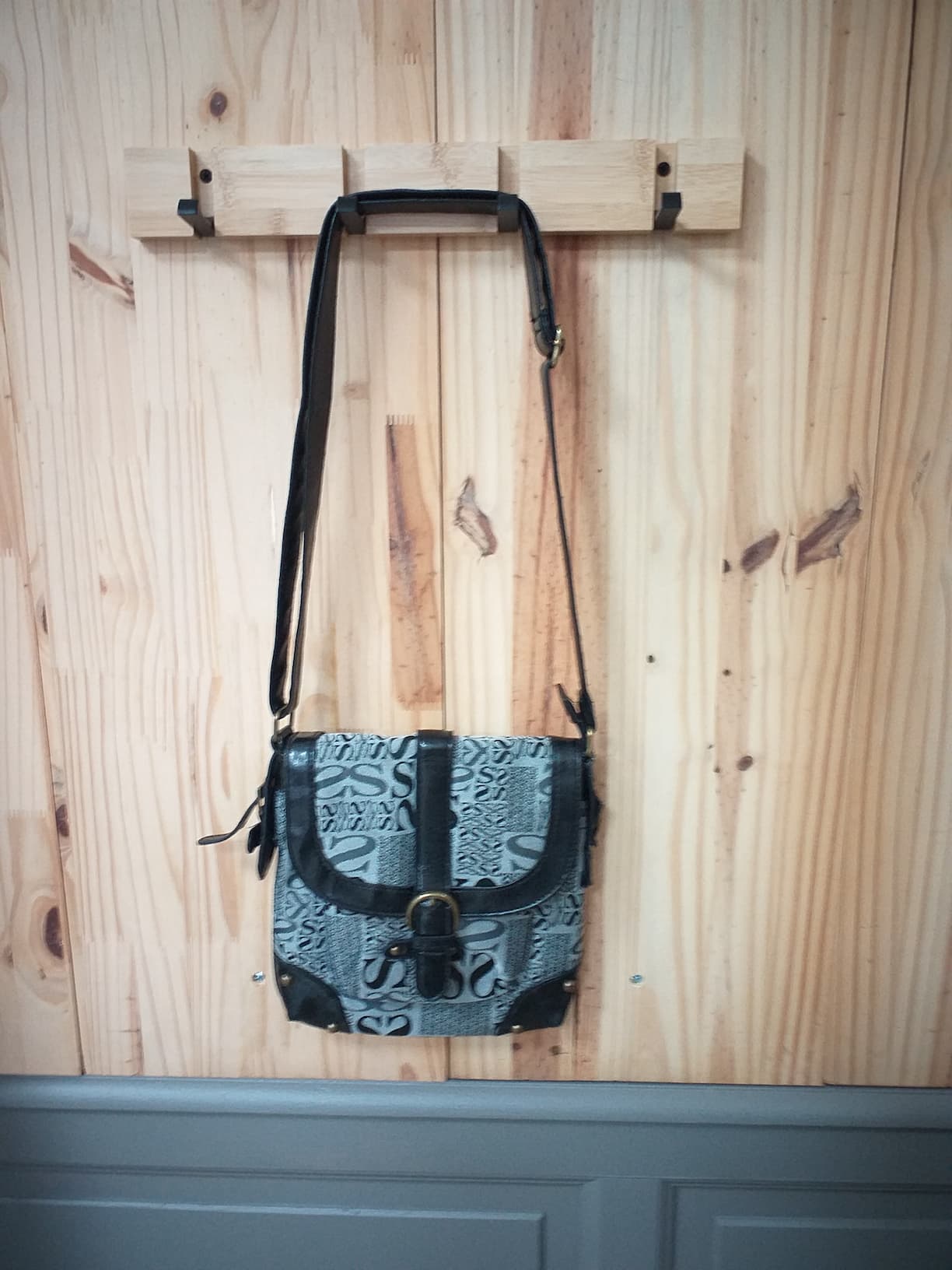 Sac bandoulière Gris Polyester Femme | Friperie Vintage Seconde Cool Frip