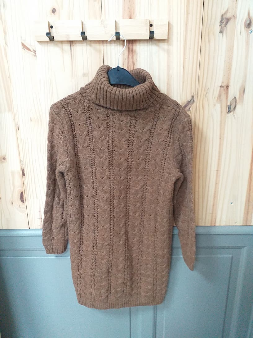 Robe tricot Marron Acrylique Laine Femme S | Friperie Vintage Seconde Cool Frip