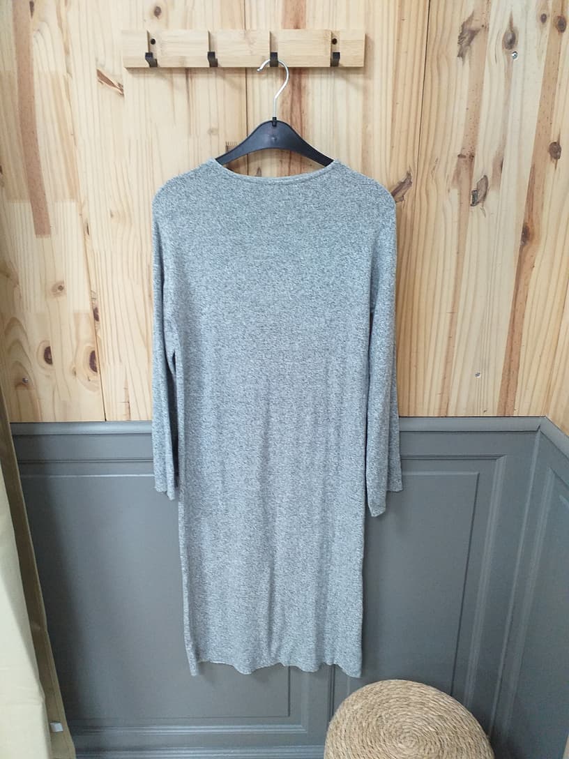 Robe tricot Gris Viscose Polyester Élasthanne Femme S | Friperie Vintage Seconde Cool Frip