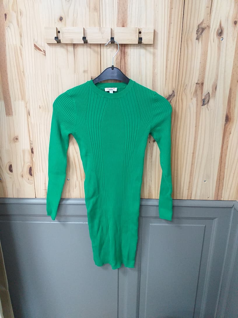 Robe tricot Noir Viscose Polyamide Femme M | Friperie Vintage Seconde Cool Frip