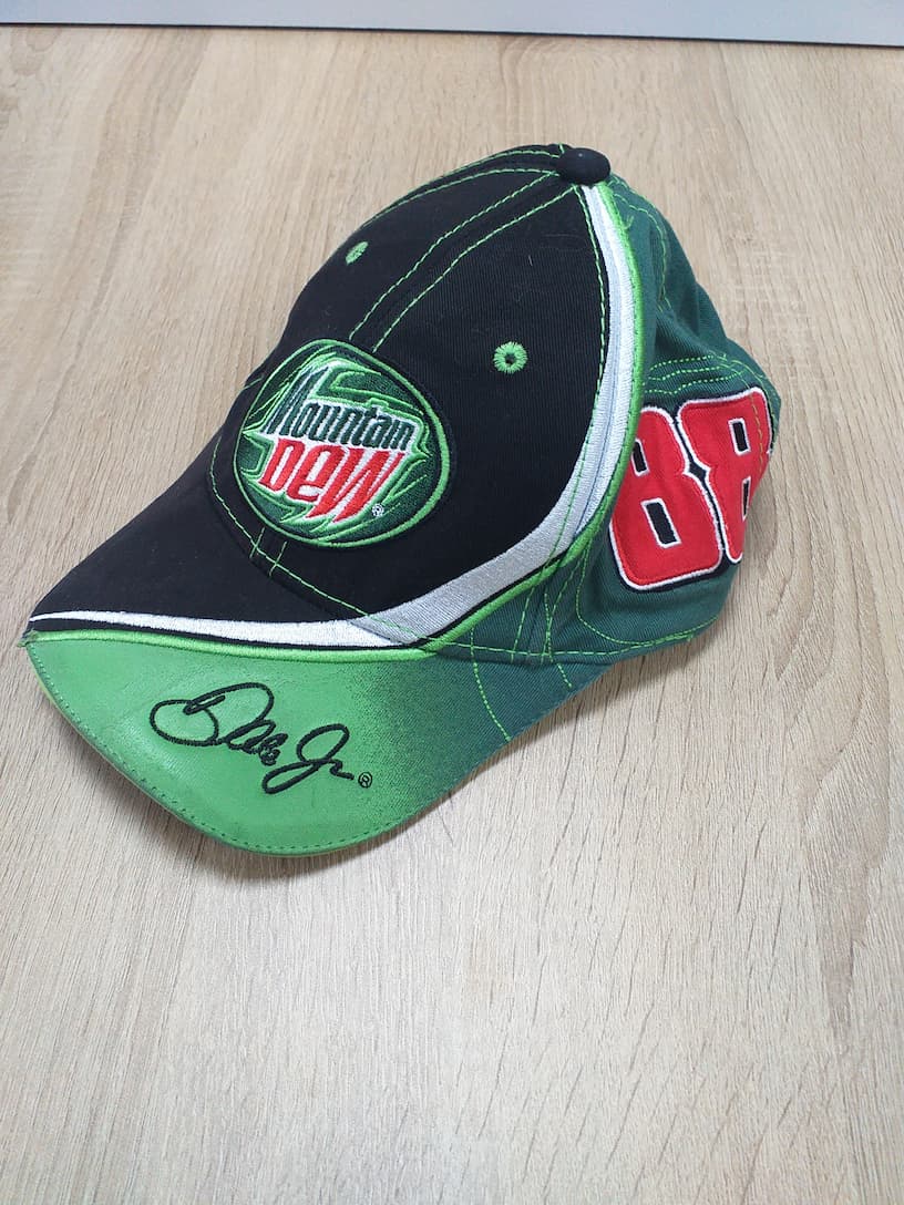 Casquette Noir Vert Coton Unisexe TU - vue côté gauche | Friperie Vintage Seconde Main Cool Frip