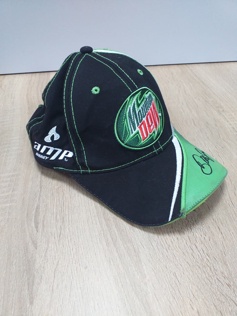 Casquette Noir Vert Coton Unisexe TU - vue côté droit | Friperie Vintage Seconde Main Cool Frip