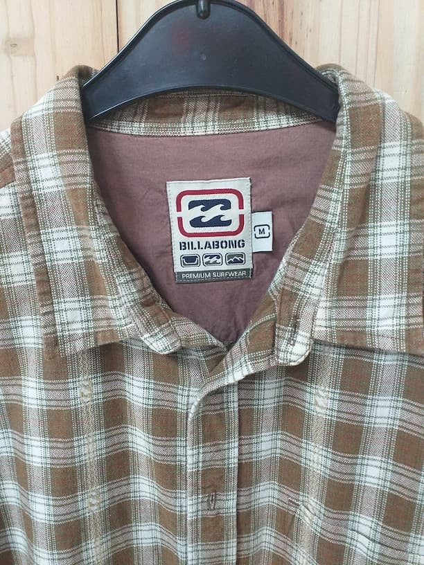 Chemise Marron Coton Homme M - détail marque | Friperie Vintage Seconde Main Cool Frip