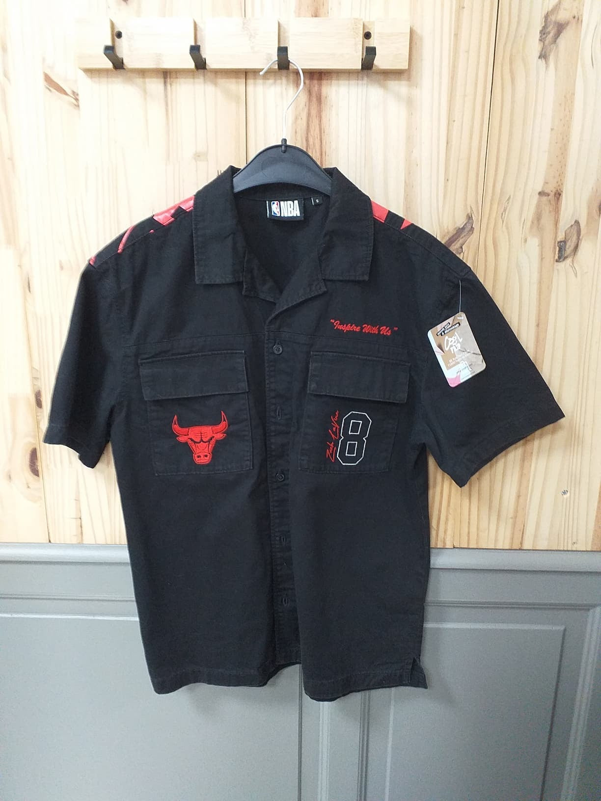 Chemise Noire Coton Homme S - vue de devant | Friperie Vintage Seconde Main Cool Frip